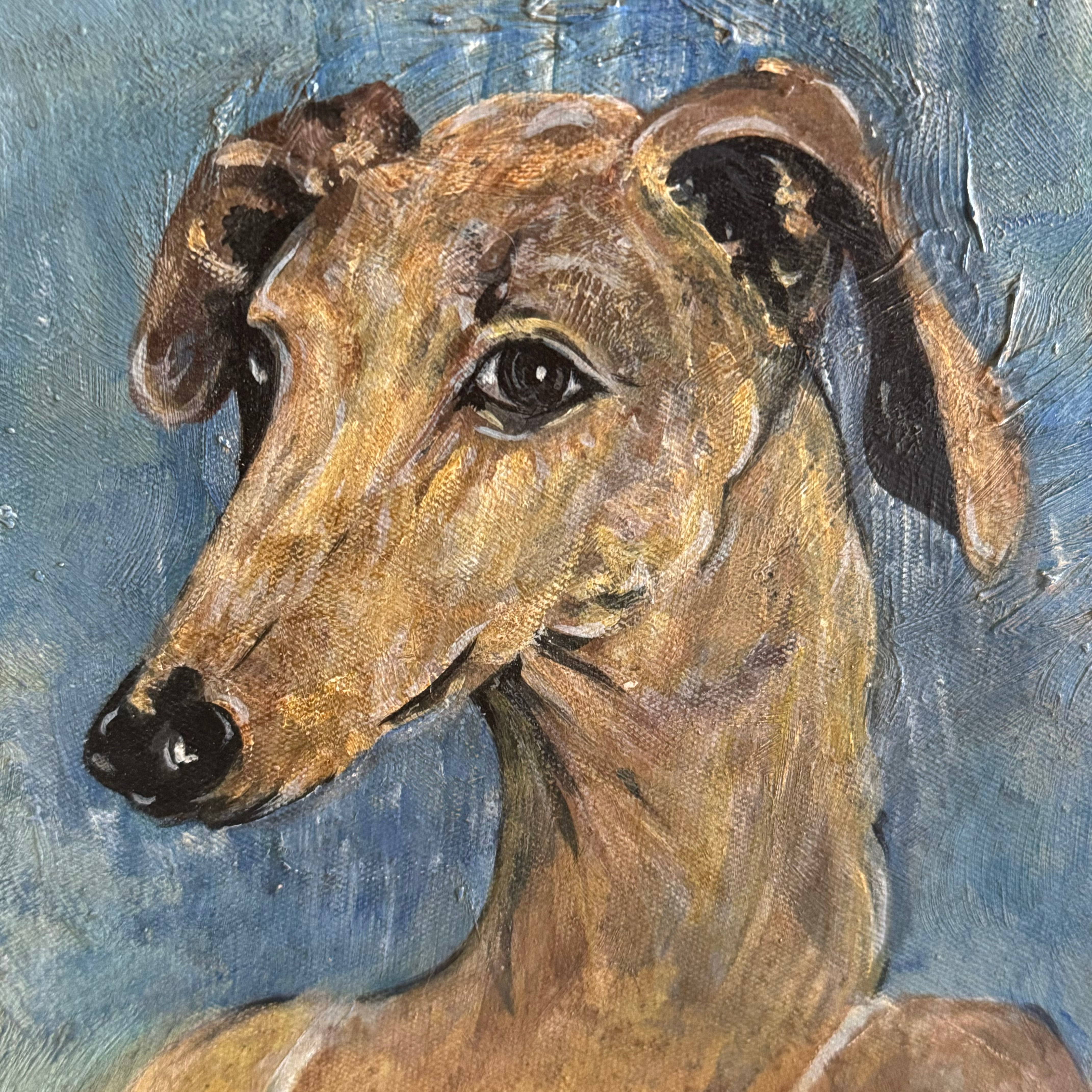 whimsical
wall art
Oil painting
gold frame
Dog
ballet
ballerina
Art
Animal
Painting
painting austin
impressionism
Surrealism
modern figurative art
figurative art
ballet art
dog adorned with a human form in a ballet dress.
dog adorned with a human form
anthropomorphic