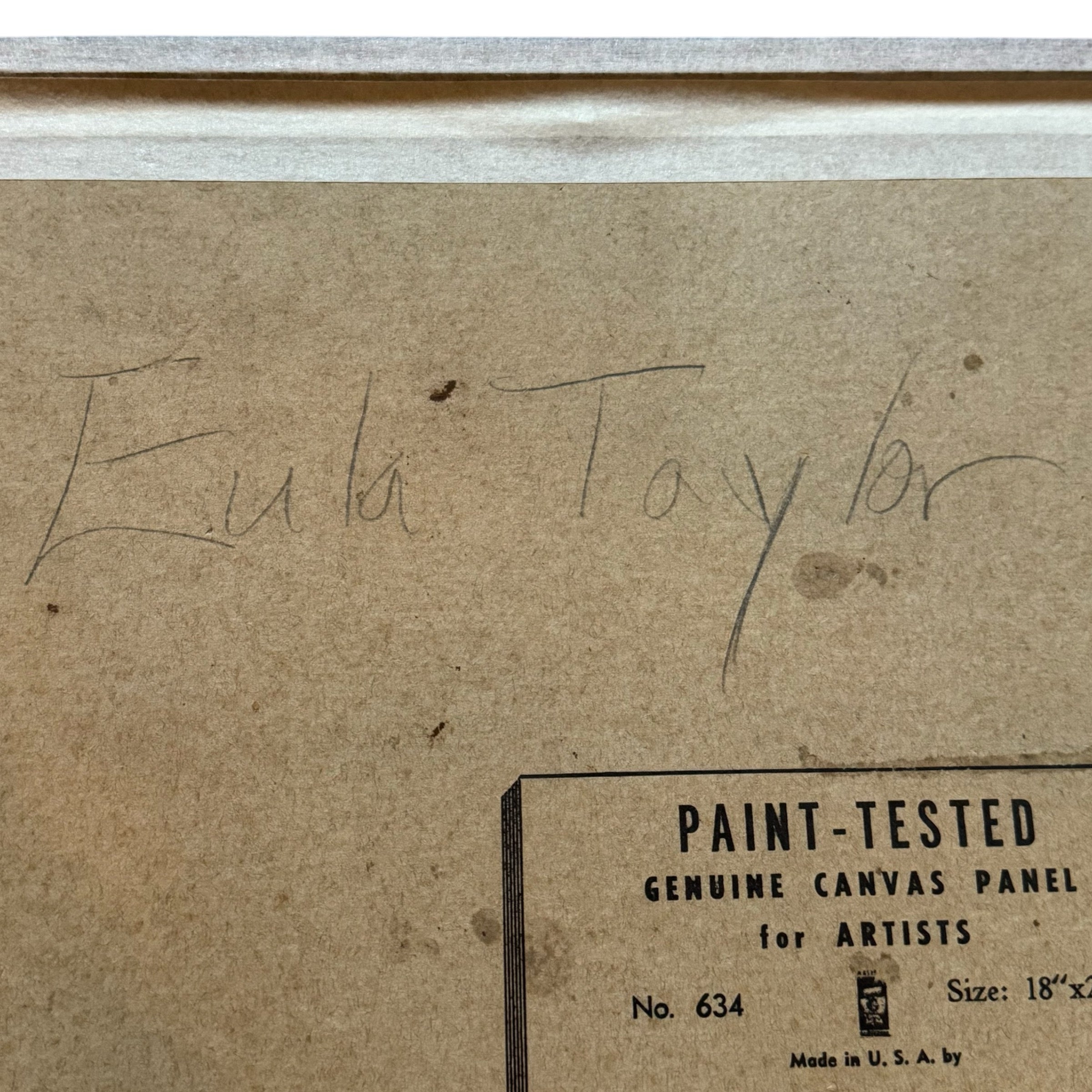 woman
Watercolor on board.
Watercolor
wall art
Painting
nudes
nude woman painting
nude woman
nude figure seated on a chair
nude figure
modern figurative art
modern art
in the buff
female nude in chair
female
expressionism
earth tones
art under 1000
Art
"Eula Taylor" written on verso
"Eula Taylor"