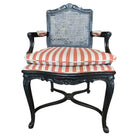 Walnut
striped
Louis XV
French
Chair
cane chair
cane
arm chairs
accent chair
Restored French Louis XV armchair with modern upholstery
reimagined classic design
vibrant striped fabric
walnut frame
Reupholstered Louis XV Furniture Vintage French Armchair
Classic French Furniture