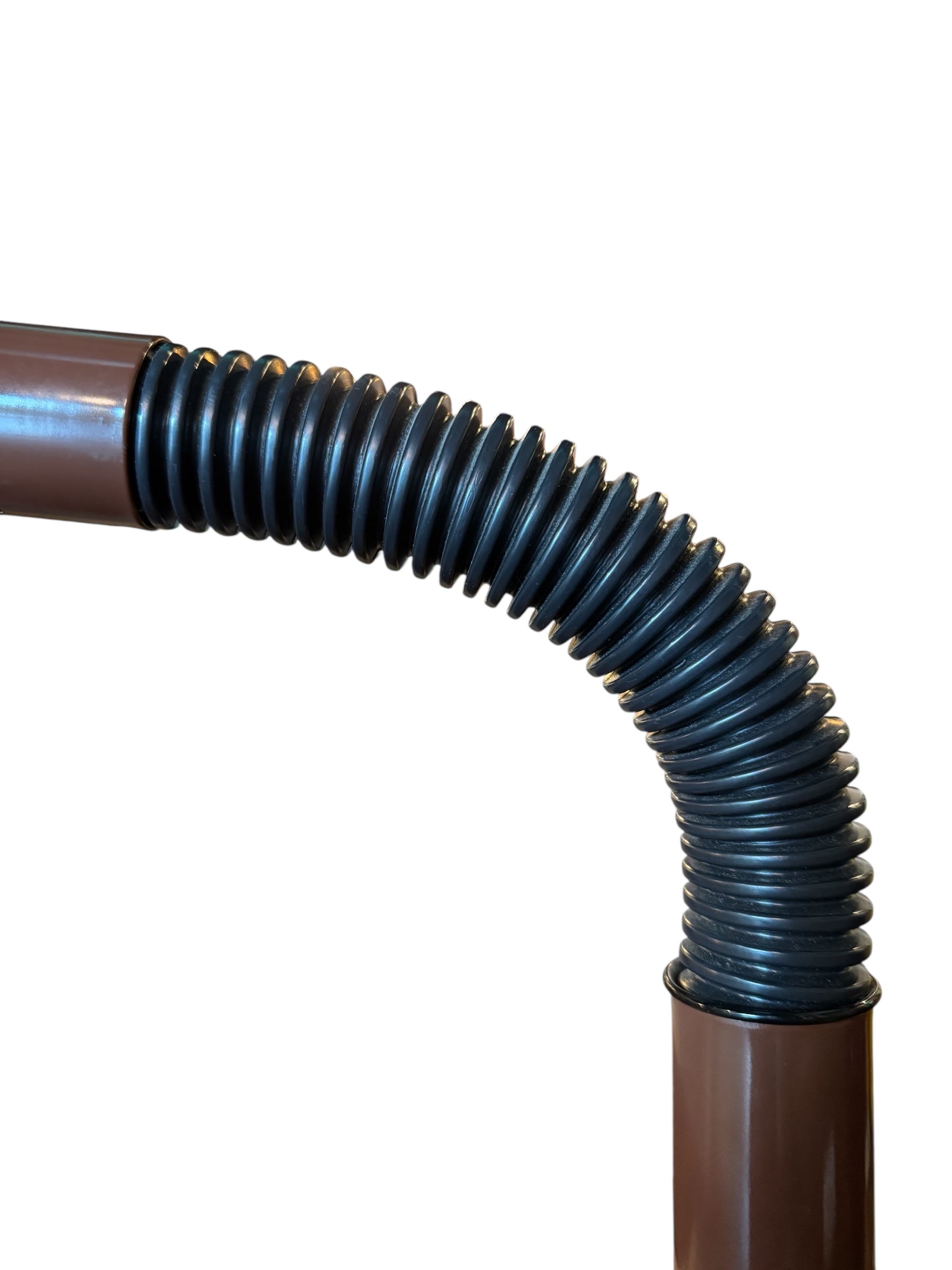 Mid-century modern brown table lamp with a flexible gooseneck.
Retro brown Fagerhults Cobra table lamp from the 1970s.