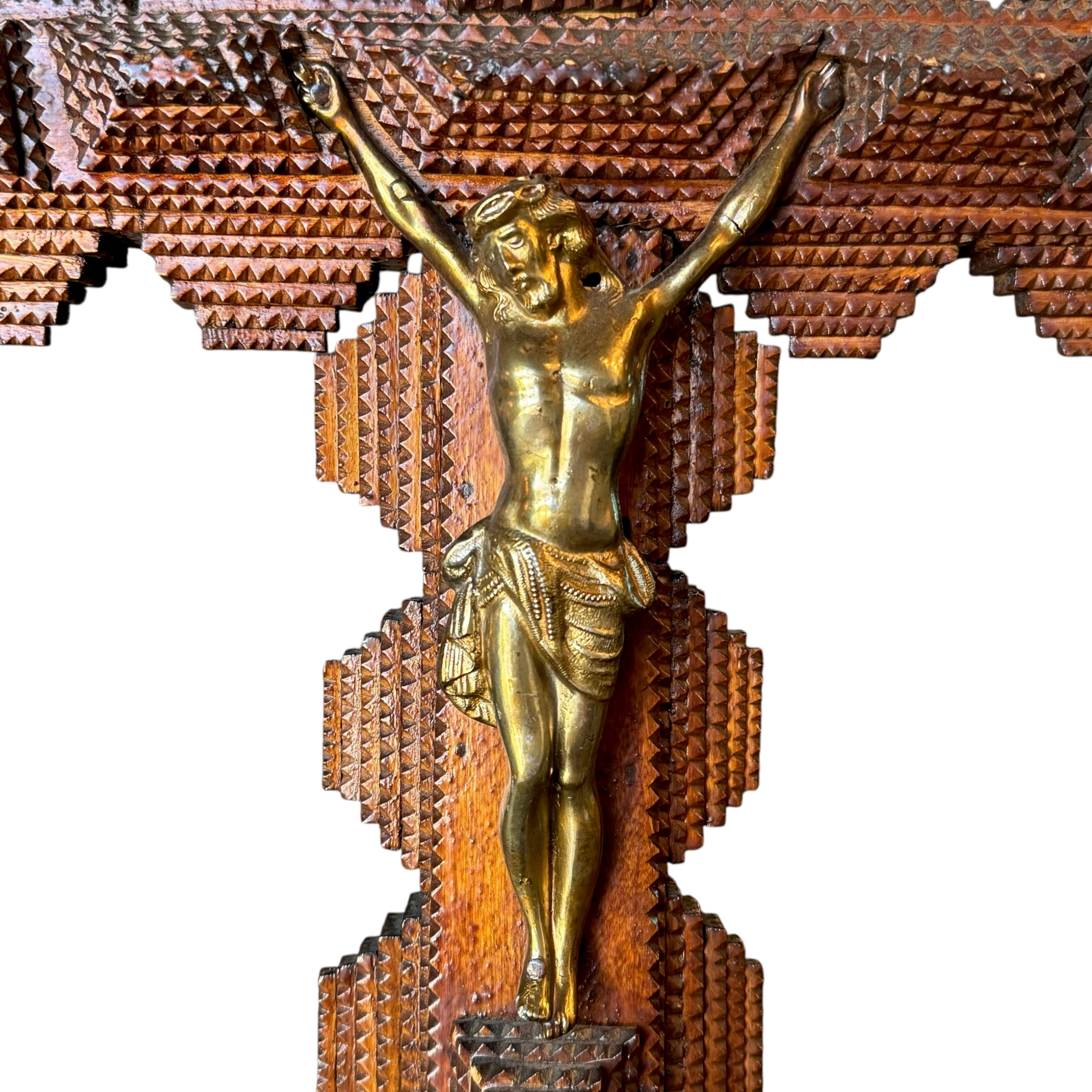 wood
tramp art
Table Top
Sculpture
sculptural
religious
Gold
decorative
Decor
CRUCIFIX
cross
catholic
carved
Tramp Art Wood Crucifix Early 20th Century
Tramp Art Wood Crucifix
Tramp Art Crucifix
wood crucifix
hand-chipped carved tramp art
religious art
folk art
vintage tramp art