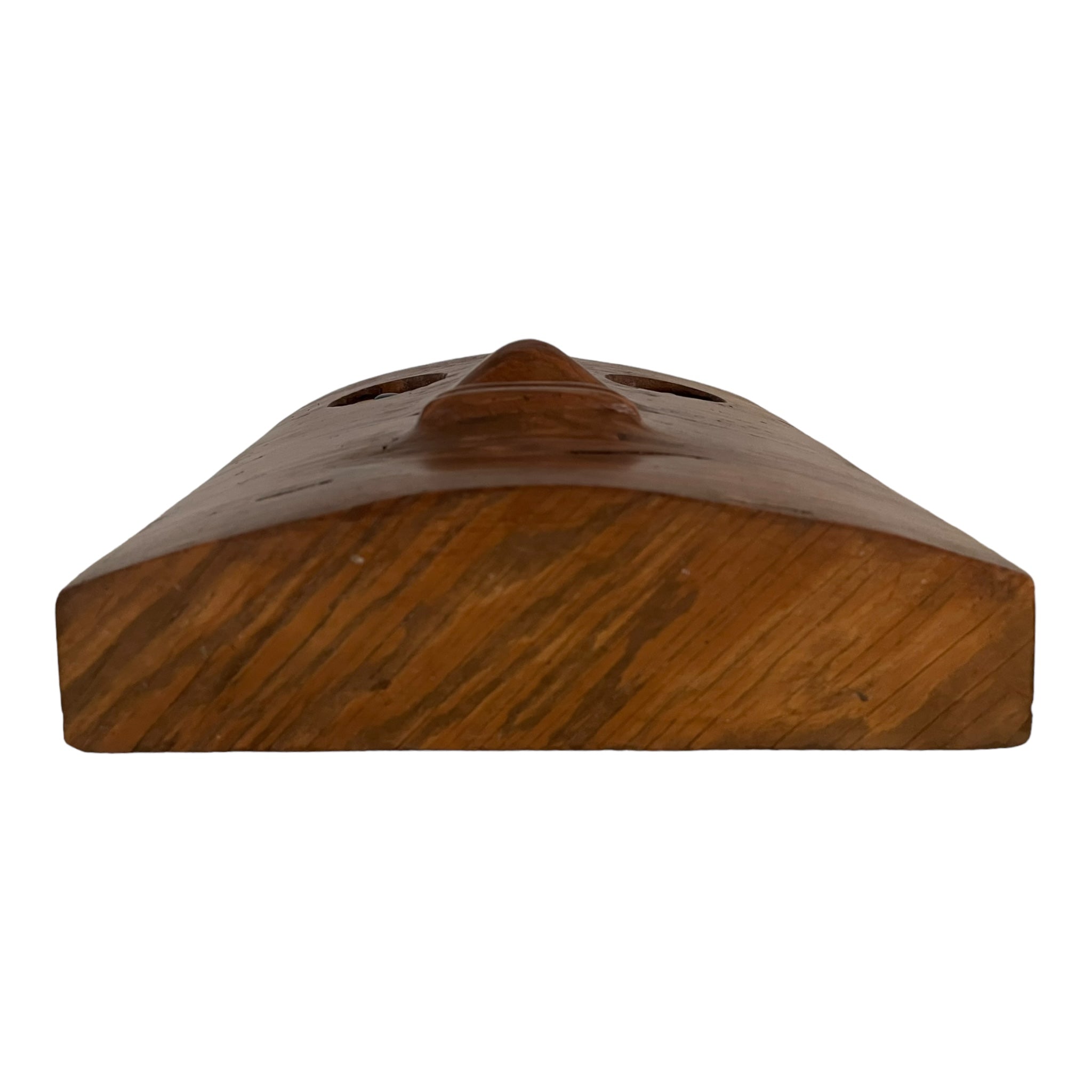 Artisan wood wall sculpture with human face