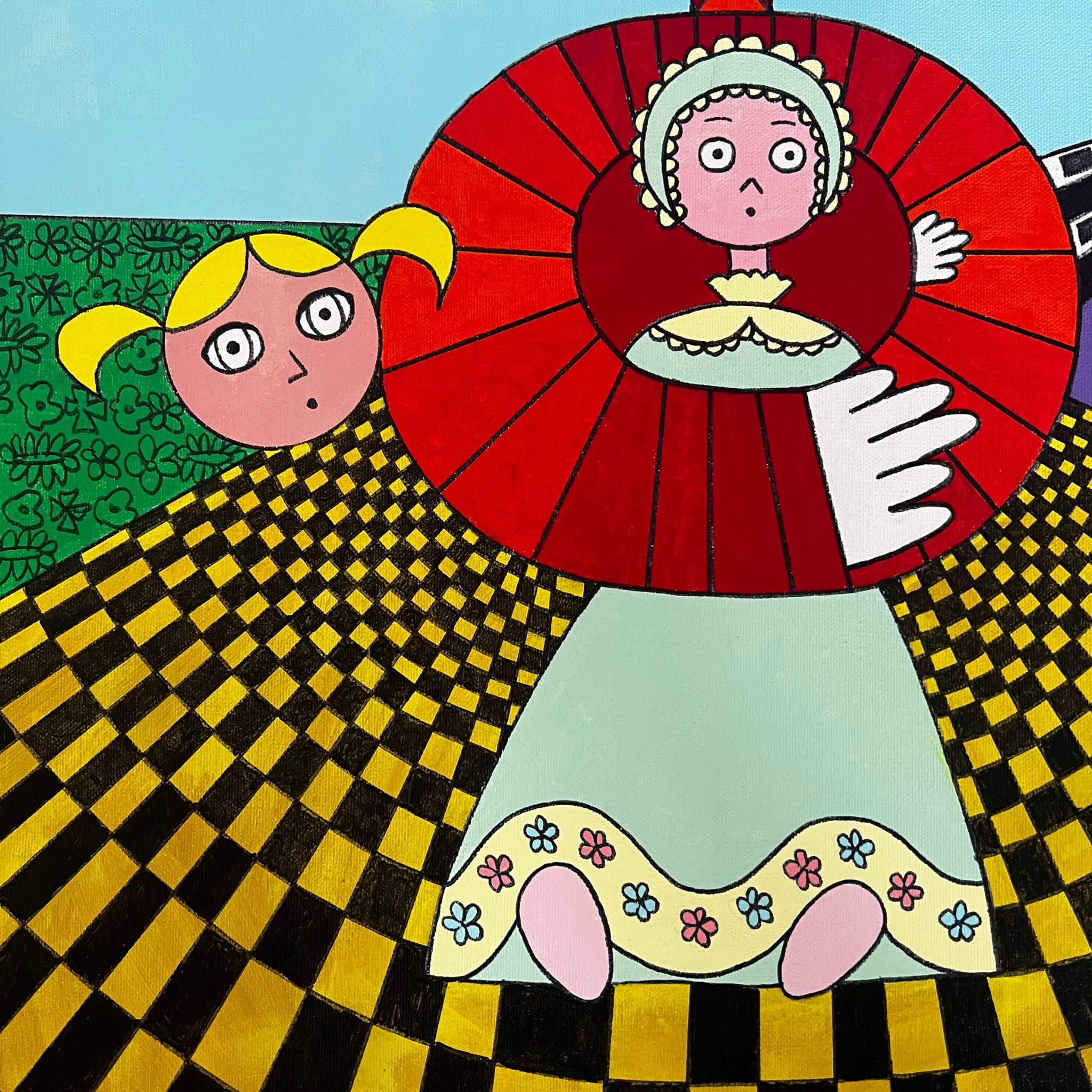 wall art
vibrant
psychedelic
painting
mid century
Lynn French Hansen
home
geometric
colorful
color
art
80s
70s
rainbow
art under 1000