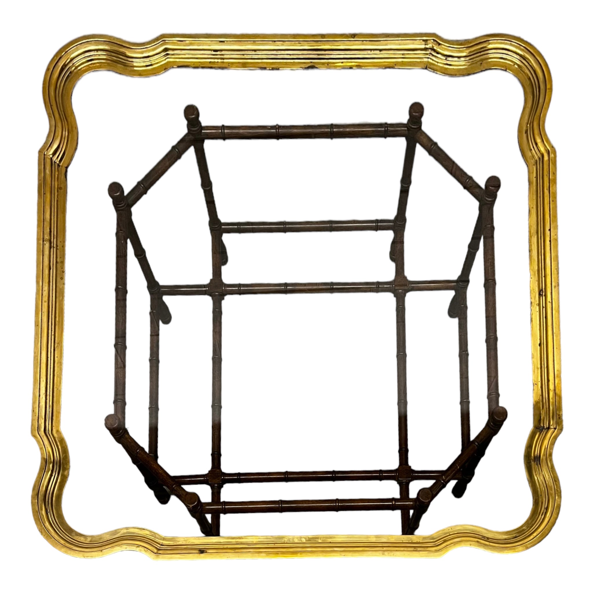 table
scalloped
metal
Home
glass
faux bois
Coffee table
brass
bamboo
baker furniture
1970s
octagonal