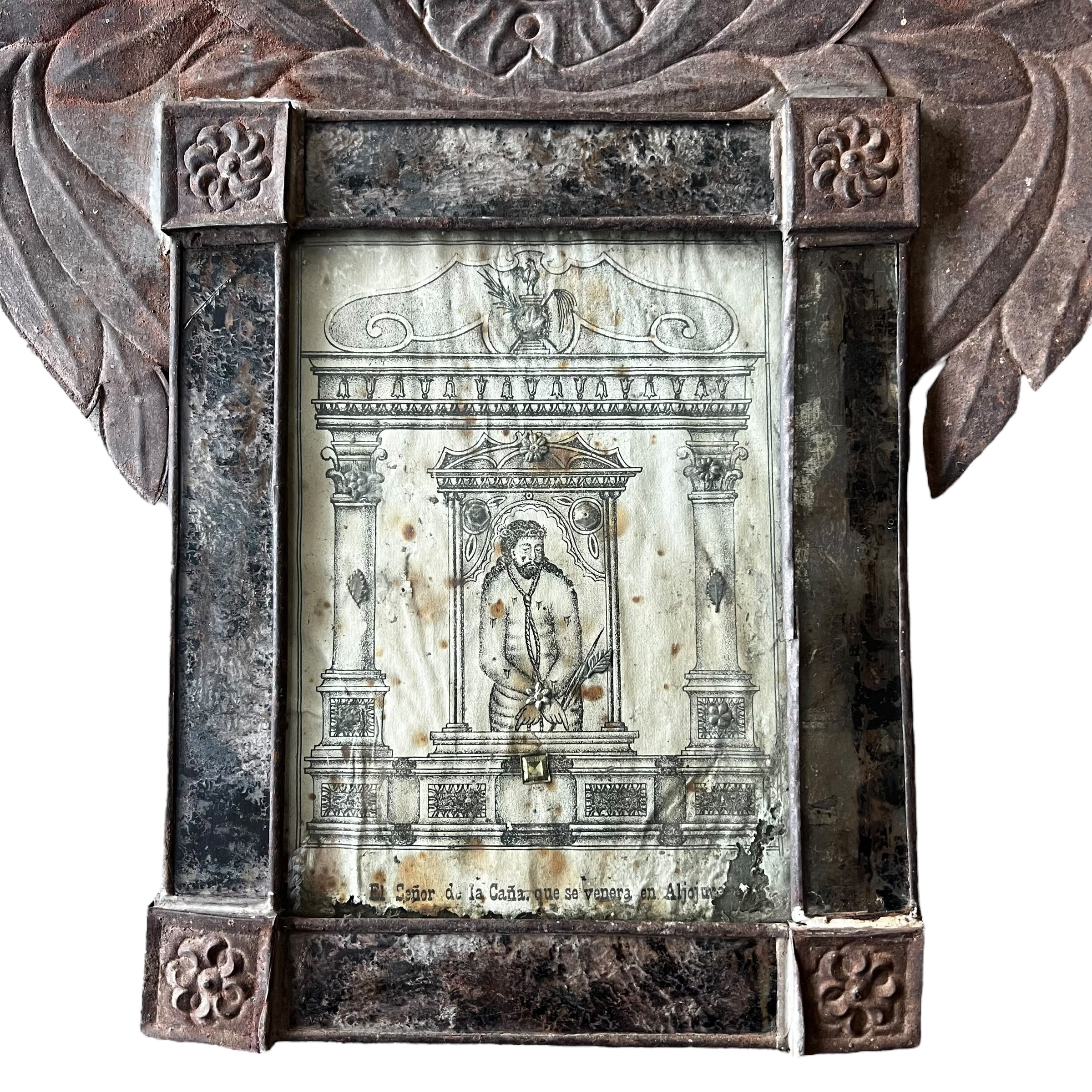 wall art
tin
retablo
religious
Print
Mexico
Mexican
Lord of the Cane
Home
folk art
Art for All
Art
antique
19th century
art under 1000
Glass