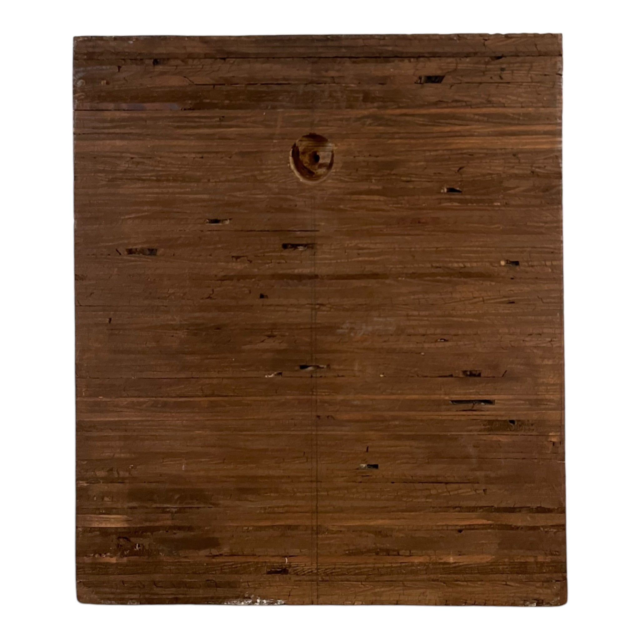 Artisan wood wall sculpture with human face