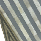 White
Table
stripes
striped
small table
Side table
Plant stand
Occasional table
nightstand
Inlay
Inlaid
grey
geometric
end table
Bone
1990s
inlaid bone table
geometric design
geometric table design
hourglass-shaped occasional table
Grey & White Bone Inlaid "Hour Glass" Side Table
vintage table
vintage table austin