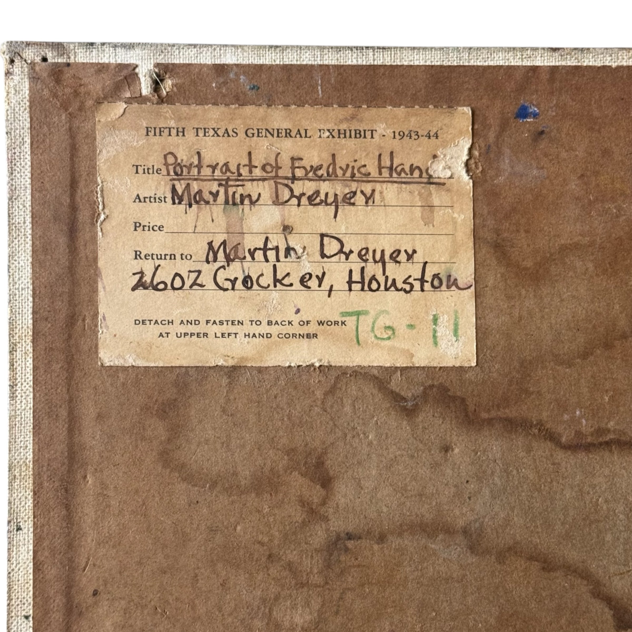 wall art
TX artist
Texas artist
Texas
portrait
Painting
Oil painting
MARTIN DREYER
Dallas
art under 1000
Art
1940s
An Oil Painting by Martin Dreyer (1909-2001): "Behind the Mirror"
An Oil Painting by Martin Dreyer
Painting by Martin Dreyer
Portrait of Fredric Hand
Portrait of Fredric Hand "Behind the Mirror"