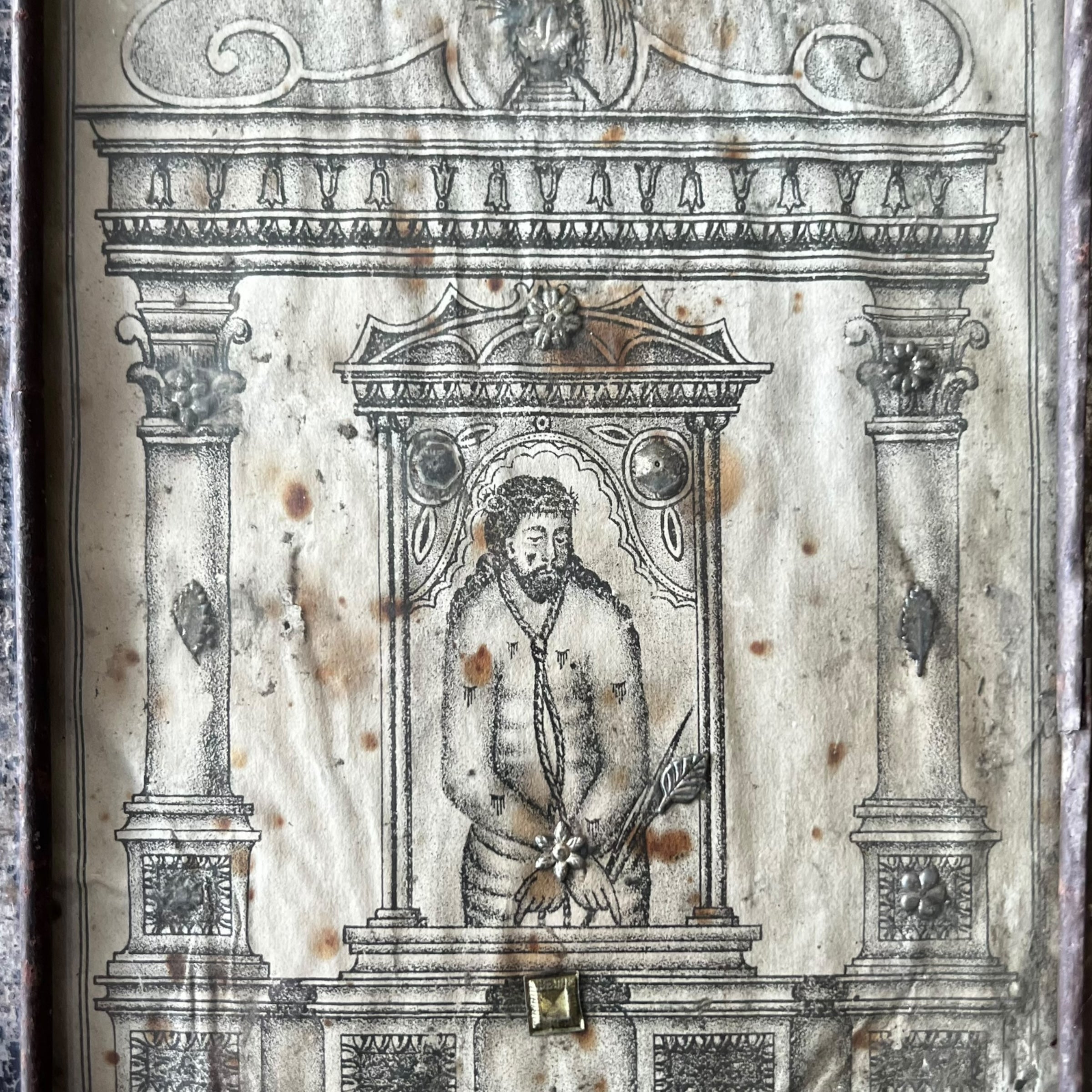 wall art
tin
retablo
religious
Print
Mexico
Mexican
Lord of the Cane
Home
folk art
Art for All
Art
antique
19th century
art under 1000
Glass