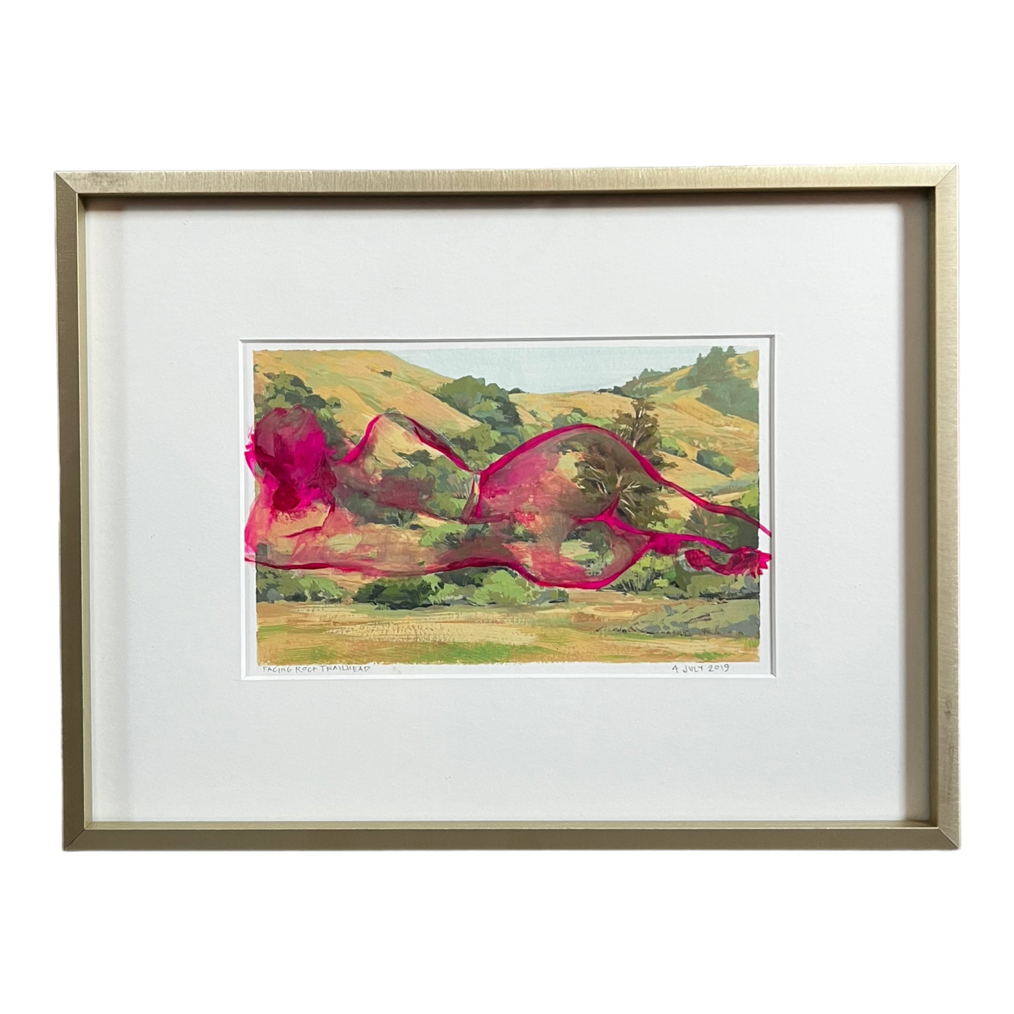 woman
wall art
Plein Air
Painting
original art
Ondrea Vicklund
nude
Landscape
in the buff
hot pink
Home
gouache
Figure
Contemporary
Colorful
Art
american
