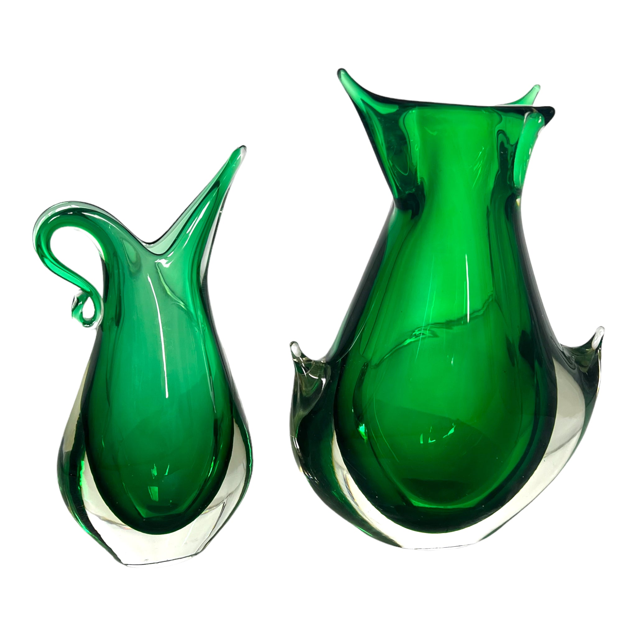 Flavio Poli for Seguso Vetri d’Arte — Pair of Sommerso Vases
