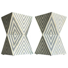 White
Table
stripes
striped
small table
Side table
Plant stand
Occasional table
nightstand
Inlay
Inlaid
grey
geometric
end table
Bone
1990s
inlaid bone table
geometric design
geometric table design
hourglass-shaped occasional table
Grey & White Bone Inlaid "Hour Glass" Side Table
vintage table
vintage table austin