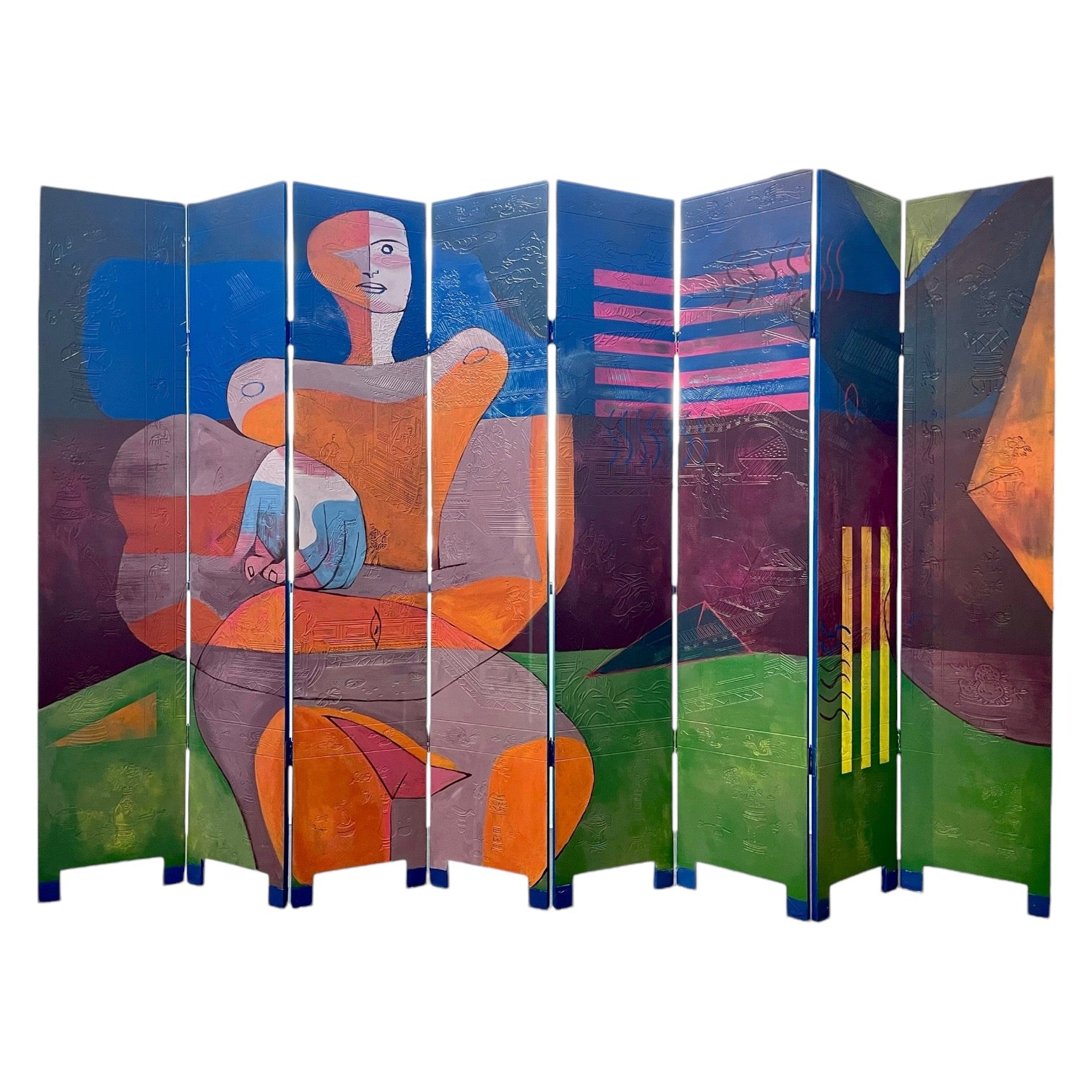 Hand Painted Chinese Screen by Caroline Lizarraga
Chinese Screen by Caroline Lizarraga
Hand Painted Chinese Screen austin
Hand Painted Chinese Screen by Caroline Lizarraga austin
Hand Painted Screen by Caroline Lizarraga
Painted Screen by Caroline Lizarraga
vibrant screen austin
large art austin 
Sculpture
panel
Paint
original art
original
nude
living room
in the buff
Home
Figure
face
Contemporary
Colorful
Chinese
China
chic
Caroline Lizarraga
bold
Art
Abstract