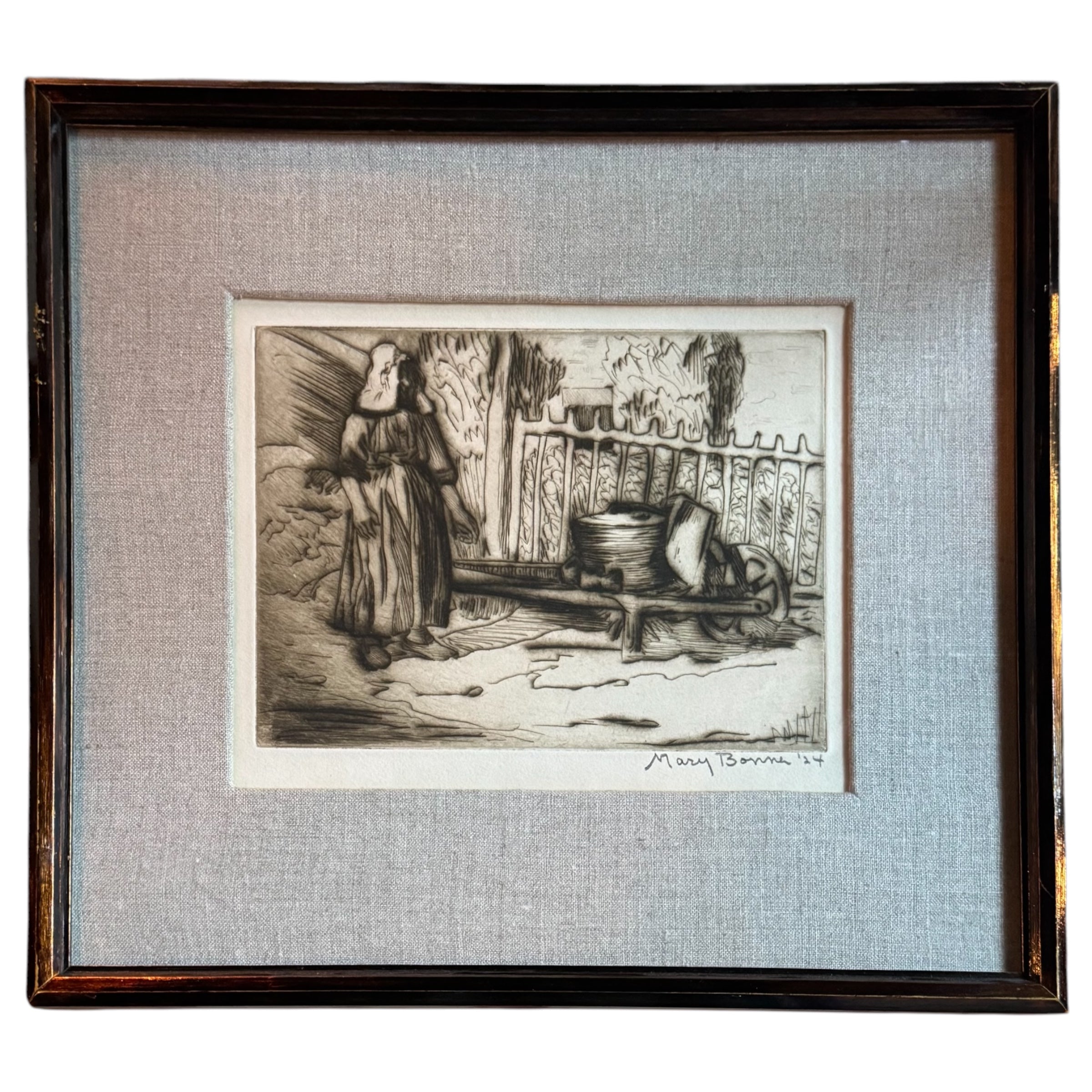 wall art
Texas artist
Texas
Mary Bonner
La Lavandiere
etching
Art
1920s
La Lavandiere 1924: An Etching by Mary Bonner
Etching by Mary Bonner
Mary Bonner's La Lavandiere (1924)