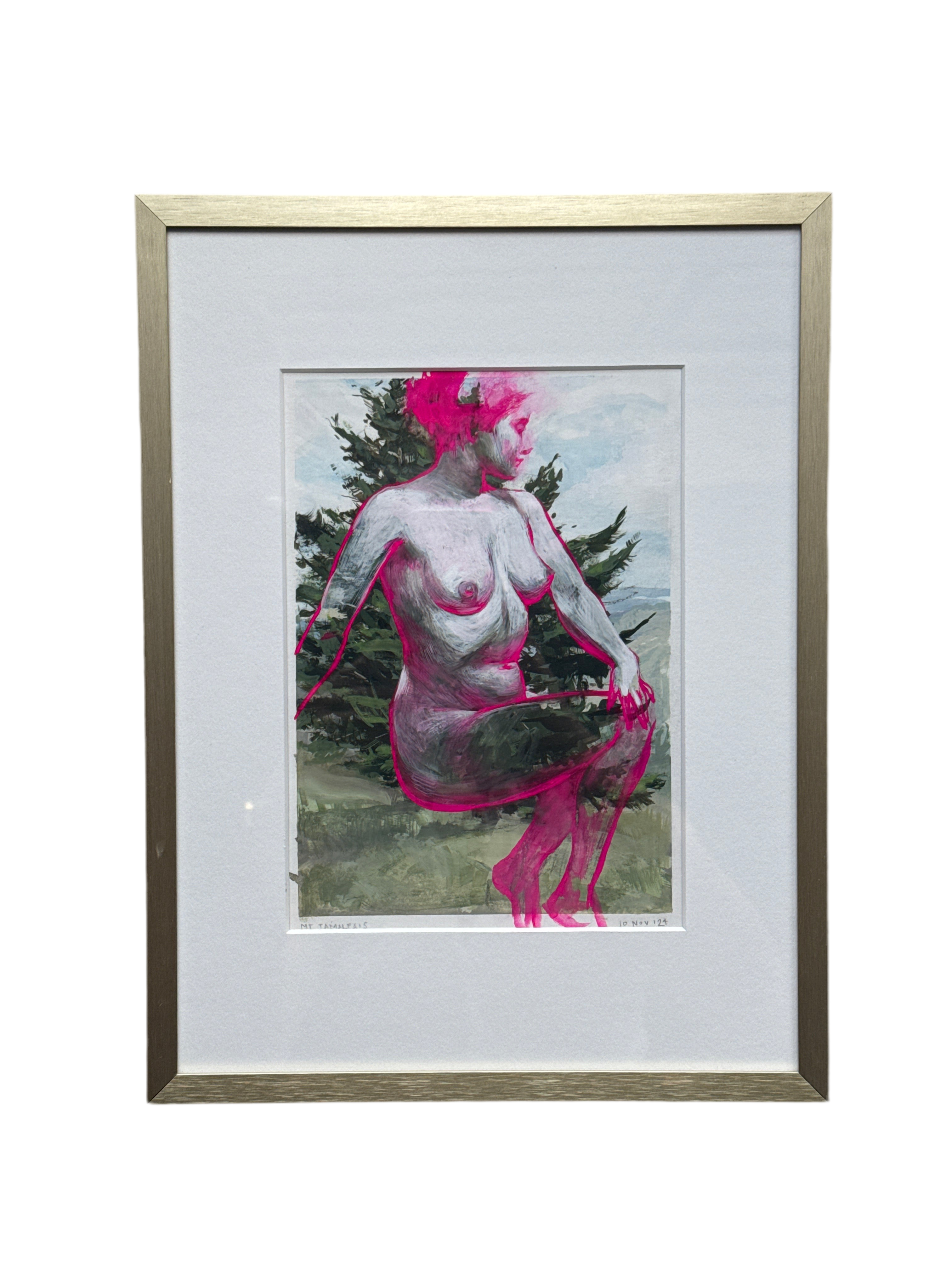 woman
Watercolor
wall art
trees
Plein Air
Ondrea Vicklund
nude
nature
Landscape
in the buff
hot pink
gouache
female
Contemporary
Art
american
"Mt. Tamalpais" Figurescape no.18 by Ondrea Vicklund