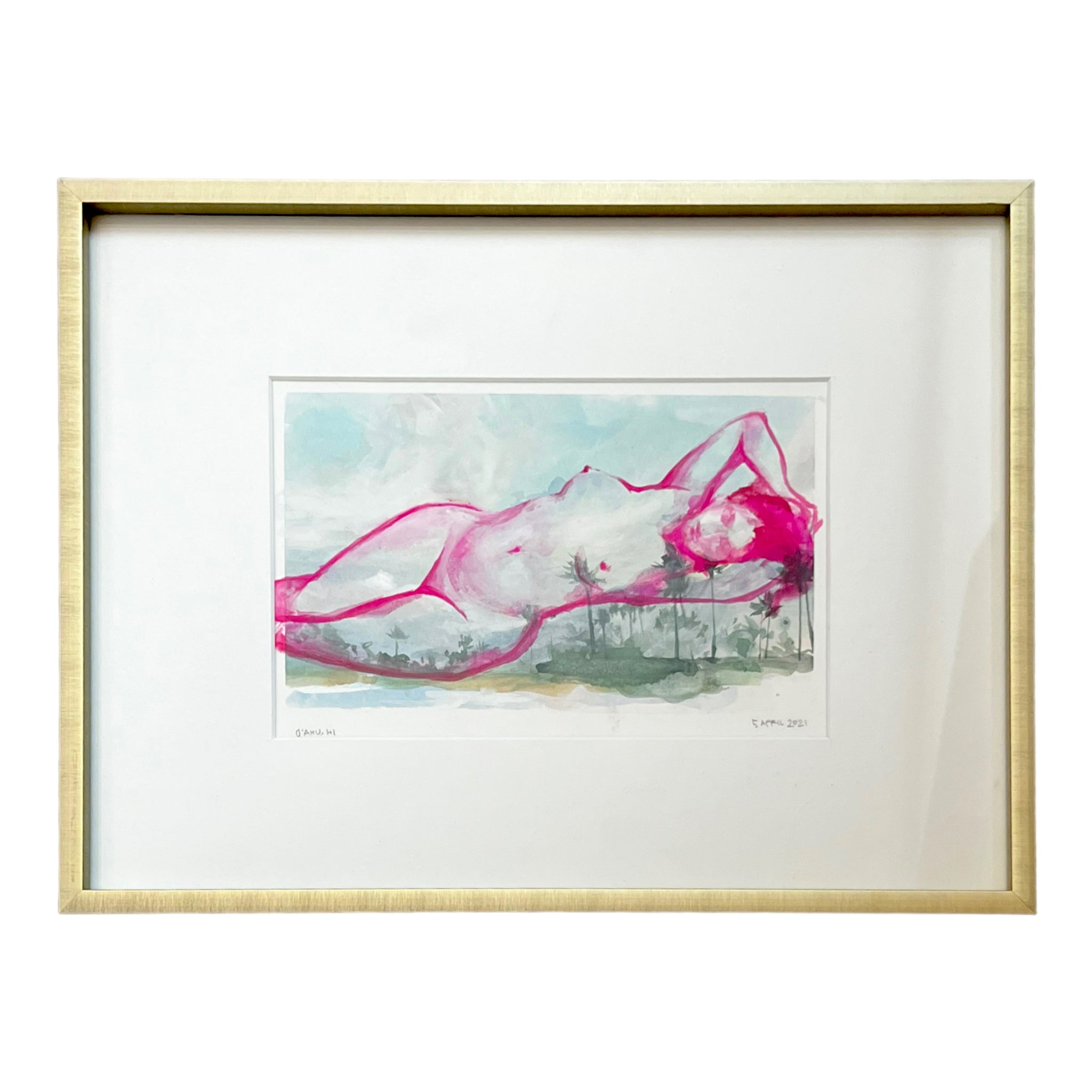 woman
wall art
trees
Plein Air
Painting
Ondrea Vicklund
nude
Landscape
in the buff
Home
gouache
gold frame
female
Contemporary
Colorful
Art
american