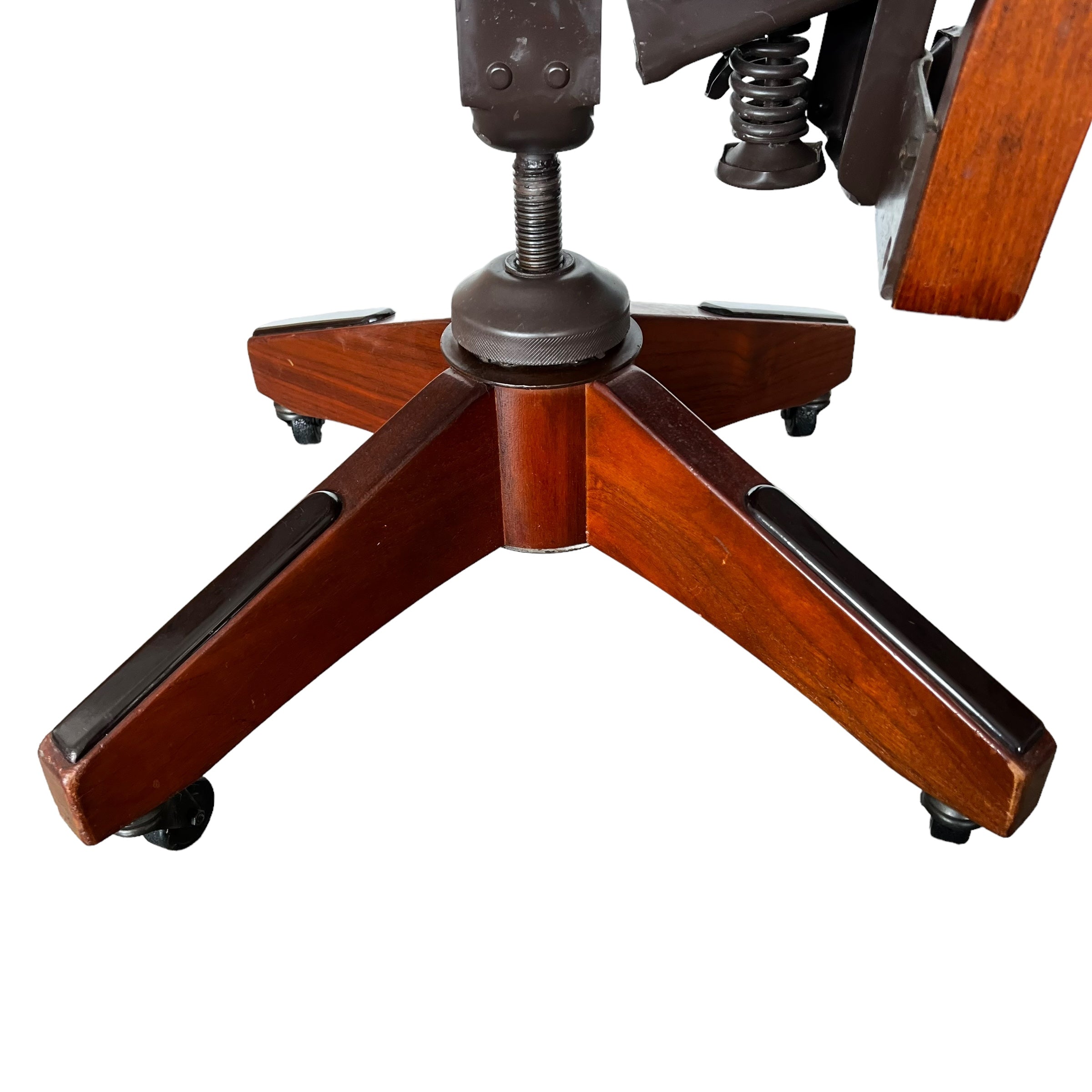 wood
Office chair
leather
Home
Gunlocke
Chair
Black
50s
chairs
swivel chair
desk chair
rolling chair
black leather
Mid century
copper nails