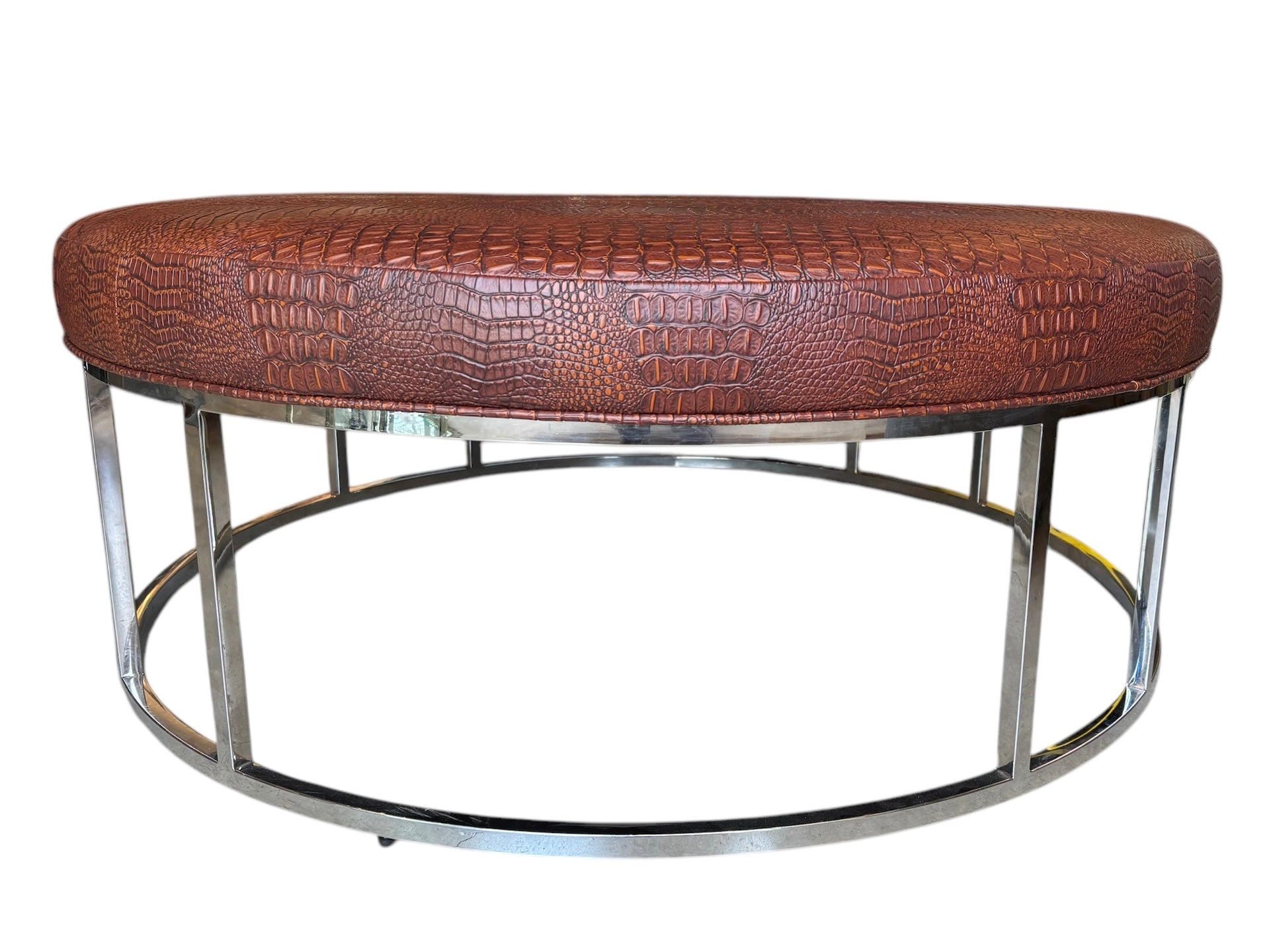 vinyl
vegan
ottoman
Mitchell Gold + Bob Williams
living room
Living
large ottoman
Home
Croc Embossed
Coffee table
Chrome
Vintage Mitchell Gold + Bob Williams 
Vintage Mitchell Gold + Bob Williams Croc-Embossed Ottoman
Mitchell Gold + Bob Williams Croc-Embossed Ottoman
Croc-Embossed Ottoman
pleather
vegan leather
cocktail ottoman
animal print