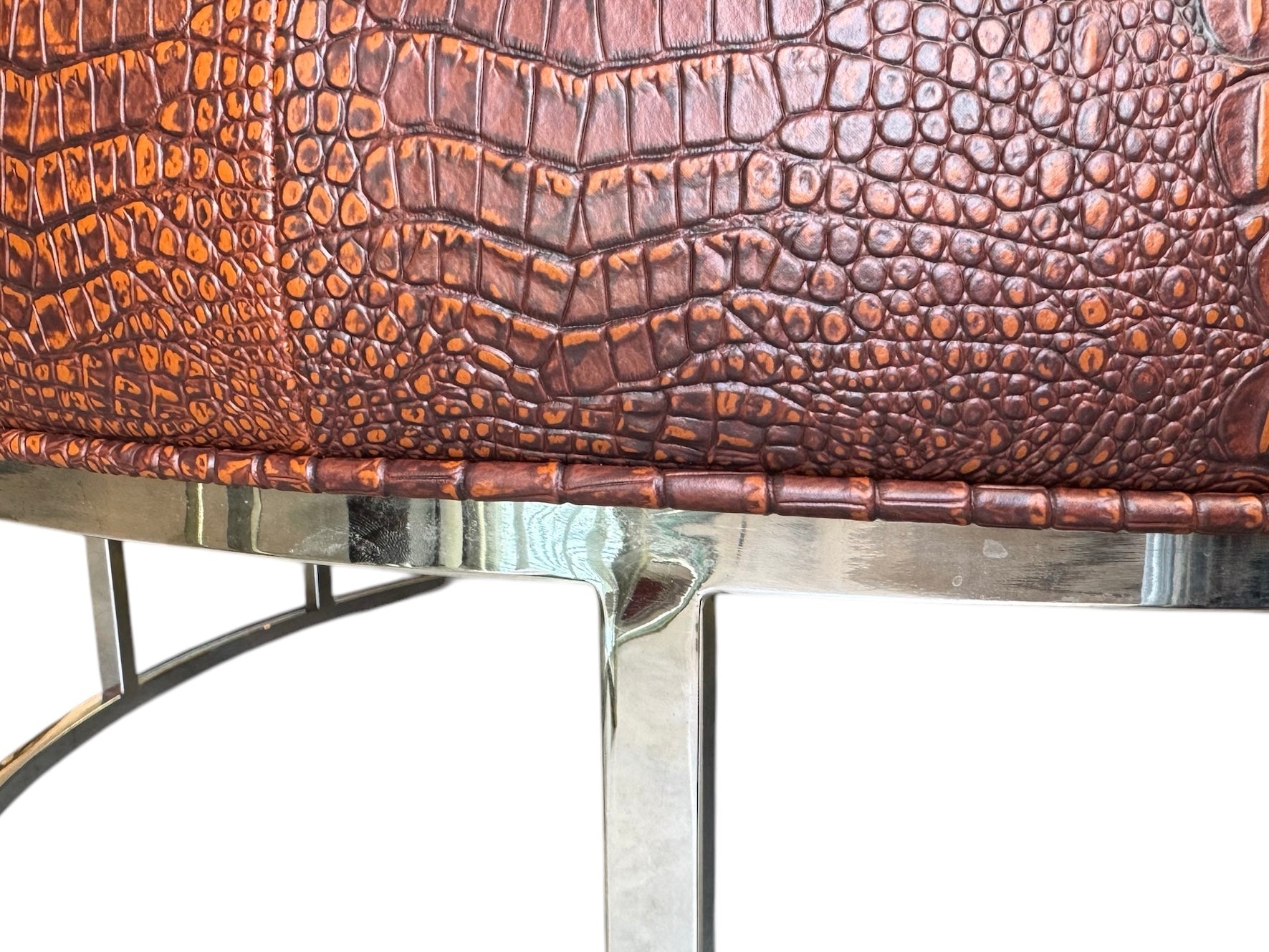 vinyl
vegan
ottoman
Mitchell Gold + Bob Williams
living room
Living
large ottoman
Home
Croc Embossed
Coffee table
Chrome
Vintage Mitchell Gold + Bob Williams 
Vintage Mitchell Gold + Bob Williams Croc-Embossed Ottoman
Mitchell Gold + Bob Williams Croc-Embossed Ottoman
Croc-Embossed Ottoman
pleather
vegan leather
cocktail ottoman
animal print