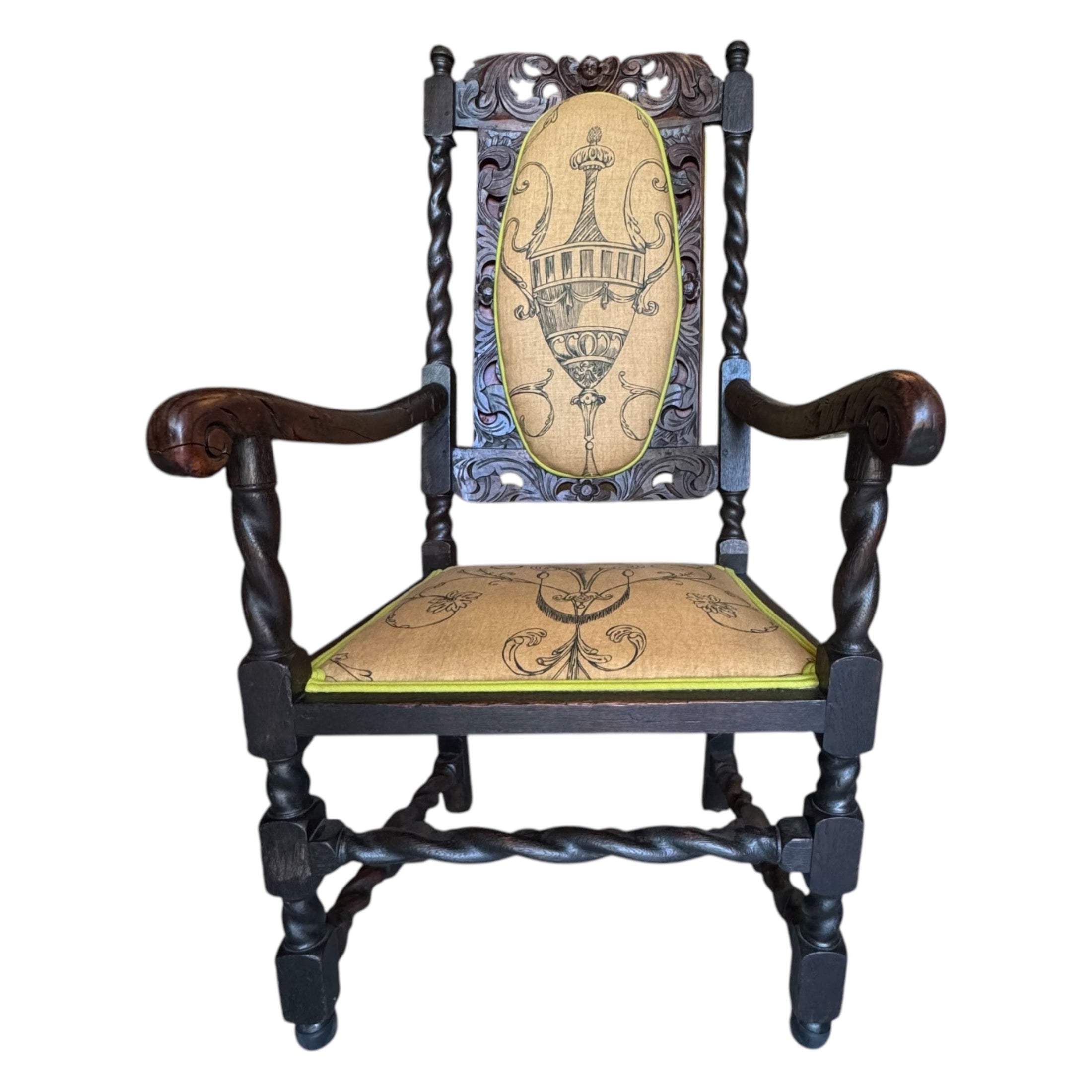 wood
Refurbished Elegance: 19th Century Jacobean Throne Chair
19th Century Jacobean Throne Chair
Jacobean Throne Chair
Vintage
Jacobean Throne Chair austin
Upholstery
Throne Chair
reupholstered chair vintage
Refurbished chair
refurbished
parlor chair austin
lounge chair
large chair
Jacobean Throne Chair
Jacobean furniture
jacobean
gothic chair
England
Chair austin
carved
arm chairs
accent chair
19th century
Jacobean furniture austin