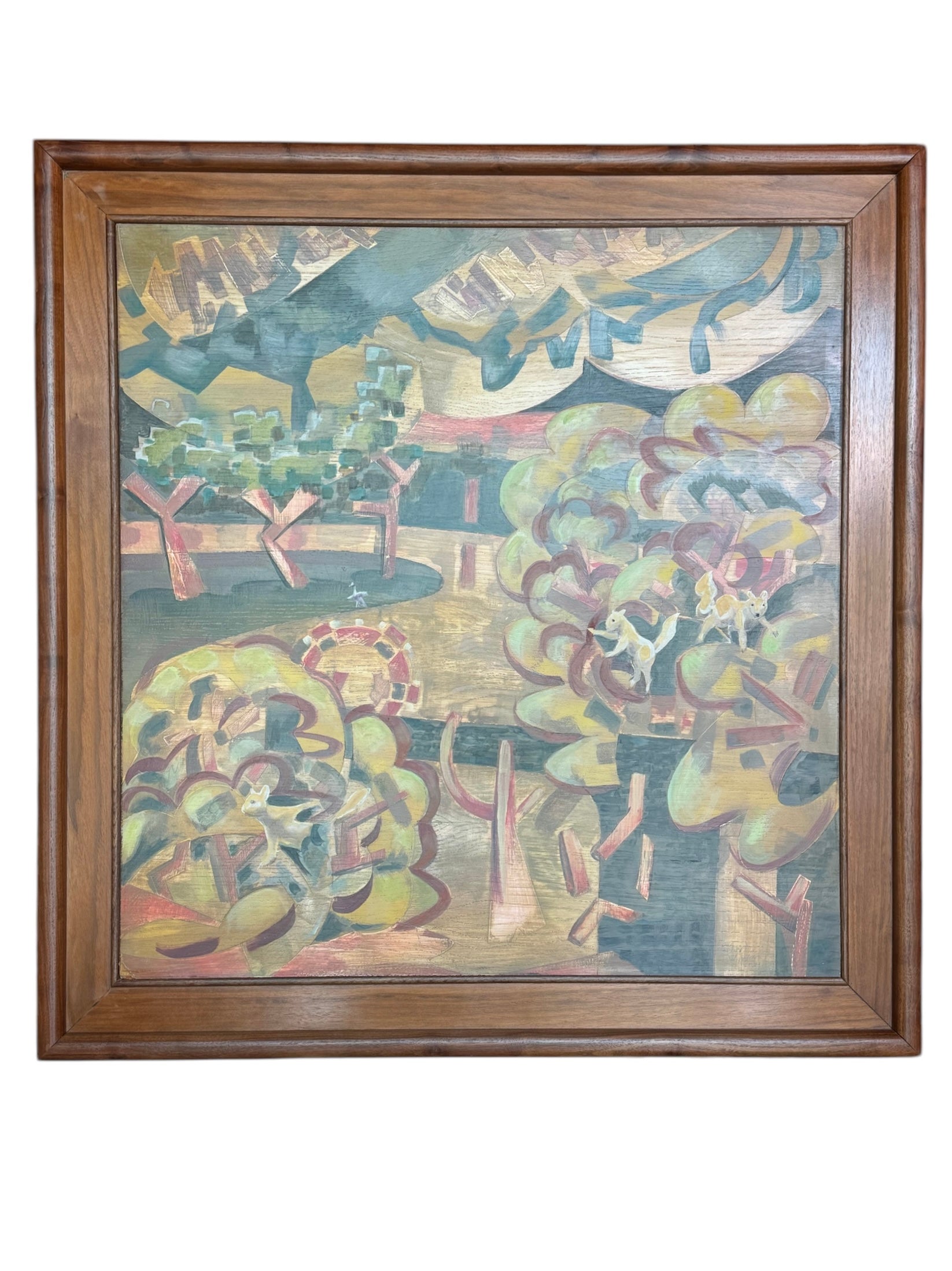 "Squirrels in the Park" Oil painting by Robert Wymer