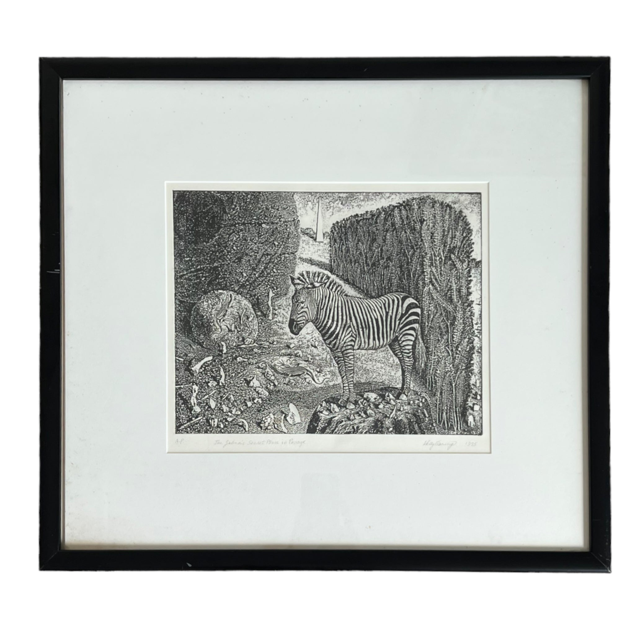 zebra
William Kelly Fearing
wall art
print
home
etching
black and white
artist proof
Art for All
art
animals
1990s
Art
art under 1000
framed
safari
american