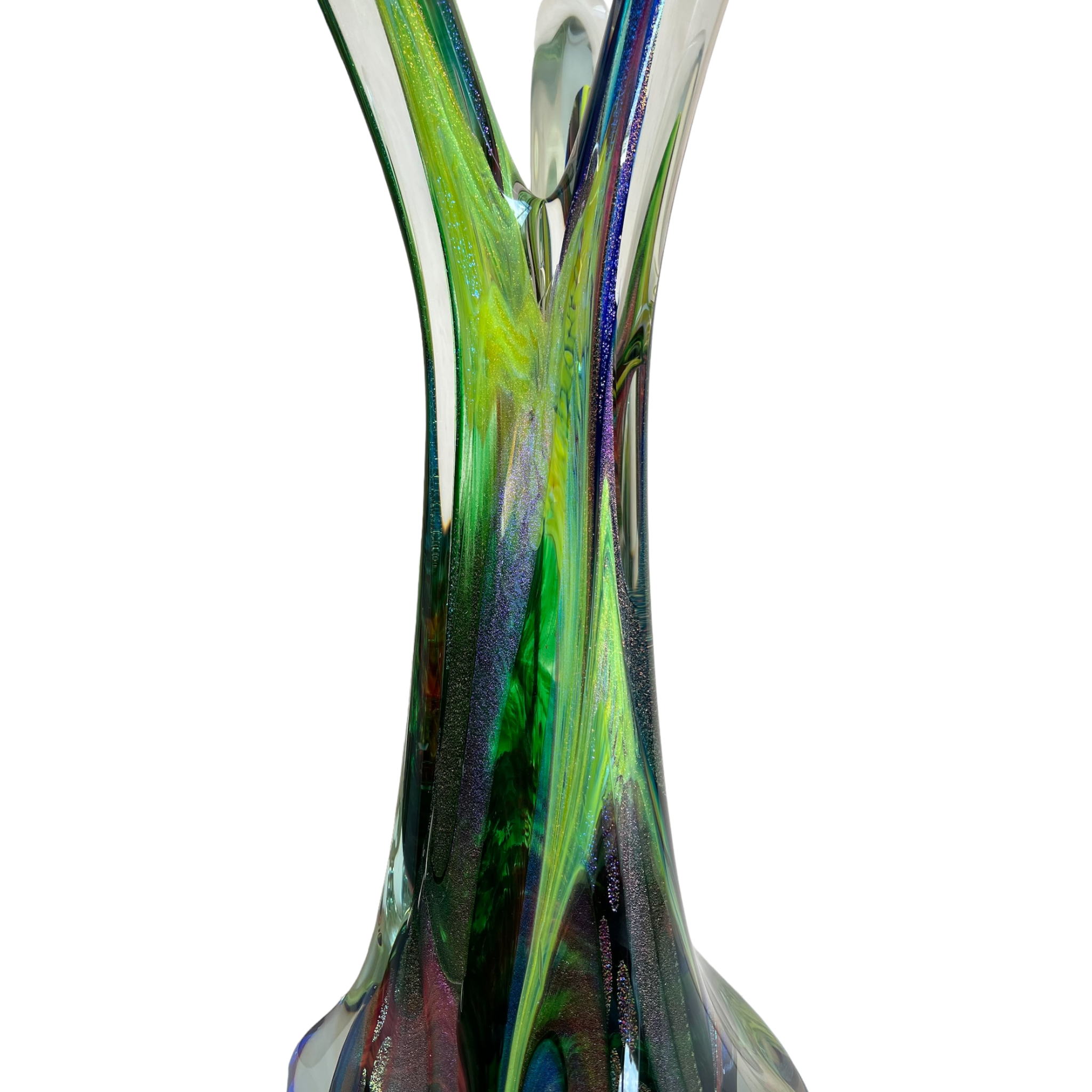 Tall Art Glass Sculpture by Rollin Karg
