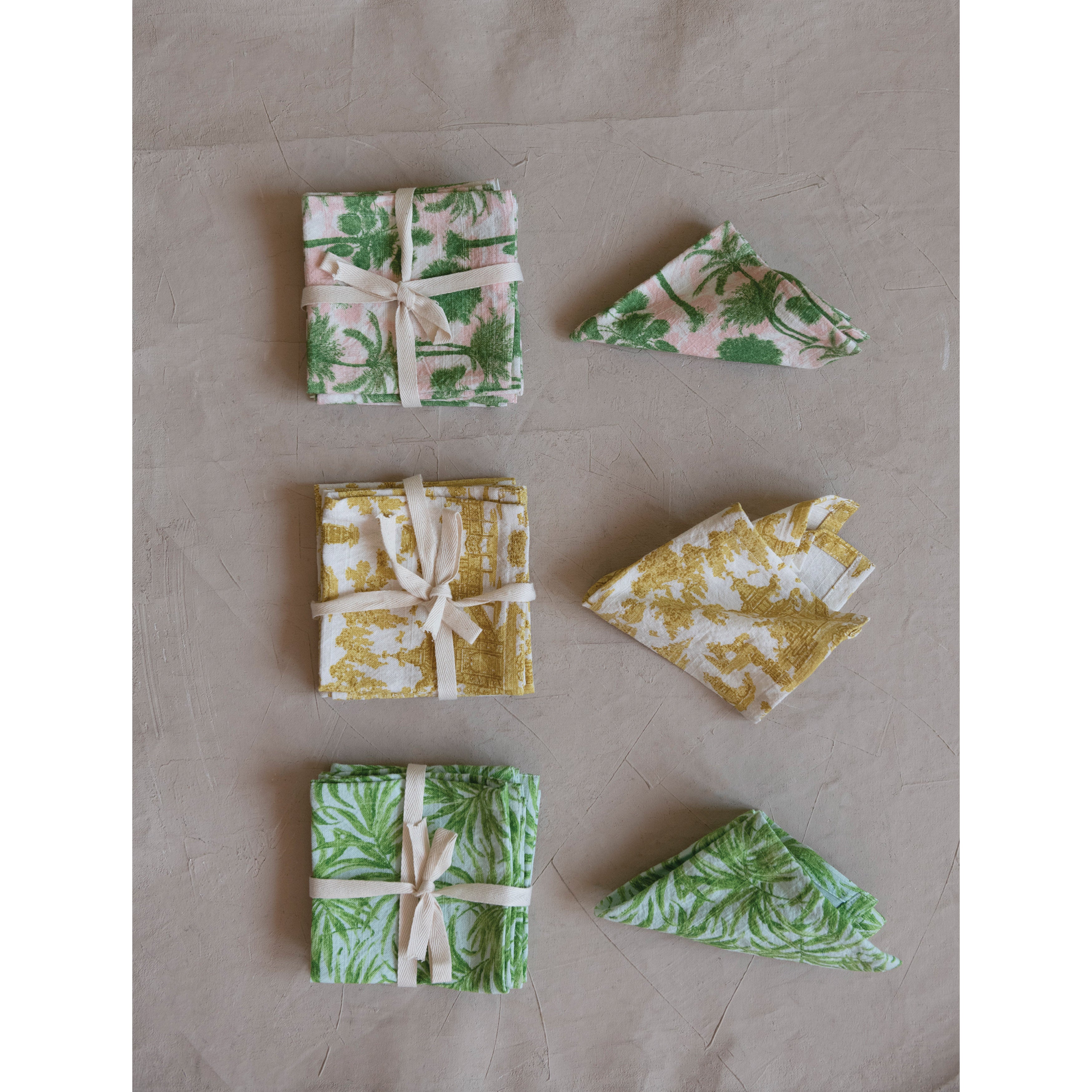 towel
tabletop
table top
napkins
linens
Home
gift idea
flowers
entertaining
Colorful
Hand towel
cloth napkins
Cotton
palm leaf
Green
Kitchen
tableware
not used