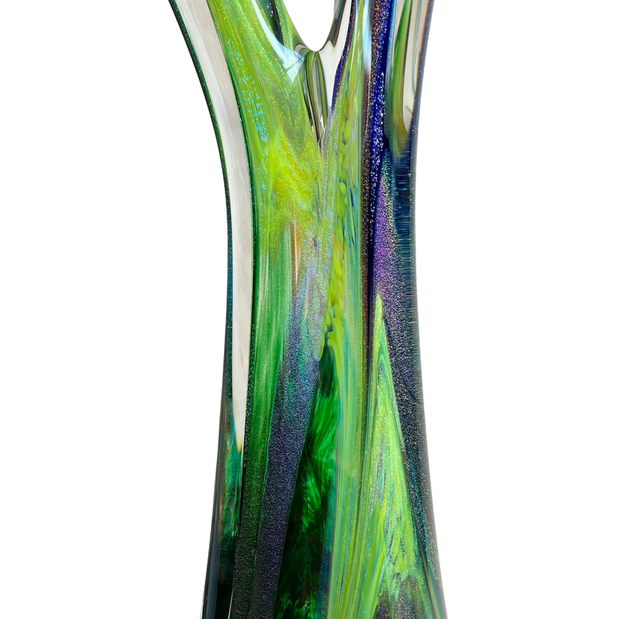 Tall Art Glass Sculpture by Rollin Karg