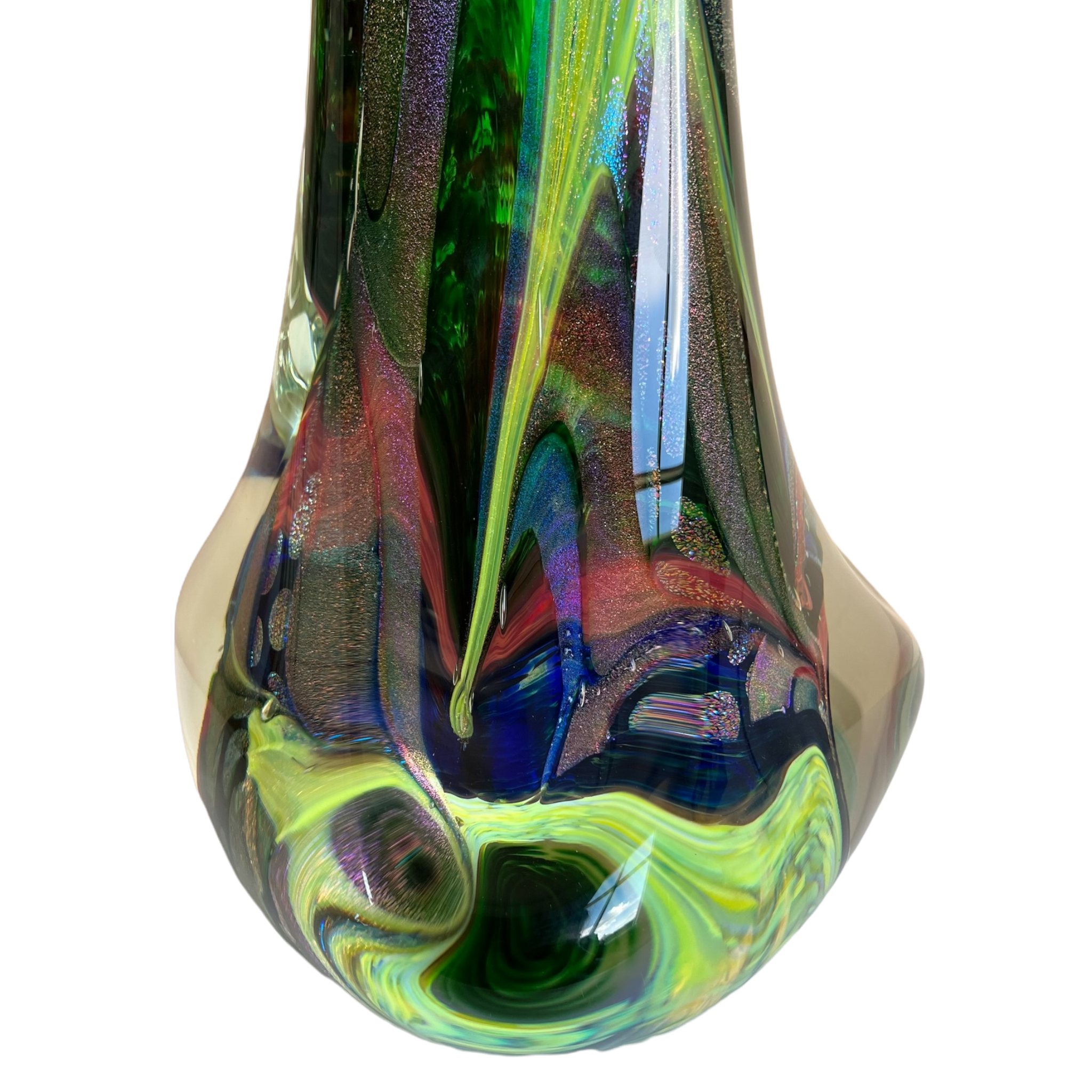 usa
signed
sculpture
sculptural
Rollin Karg
rainbow
Large art
home
hand blown
Green
glass
colorful
Art