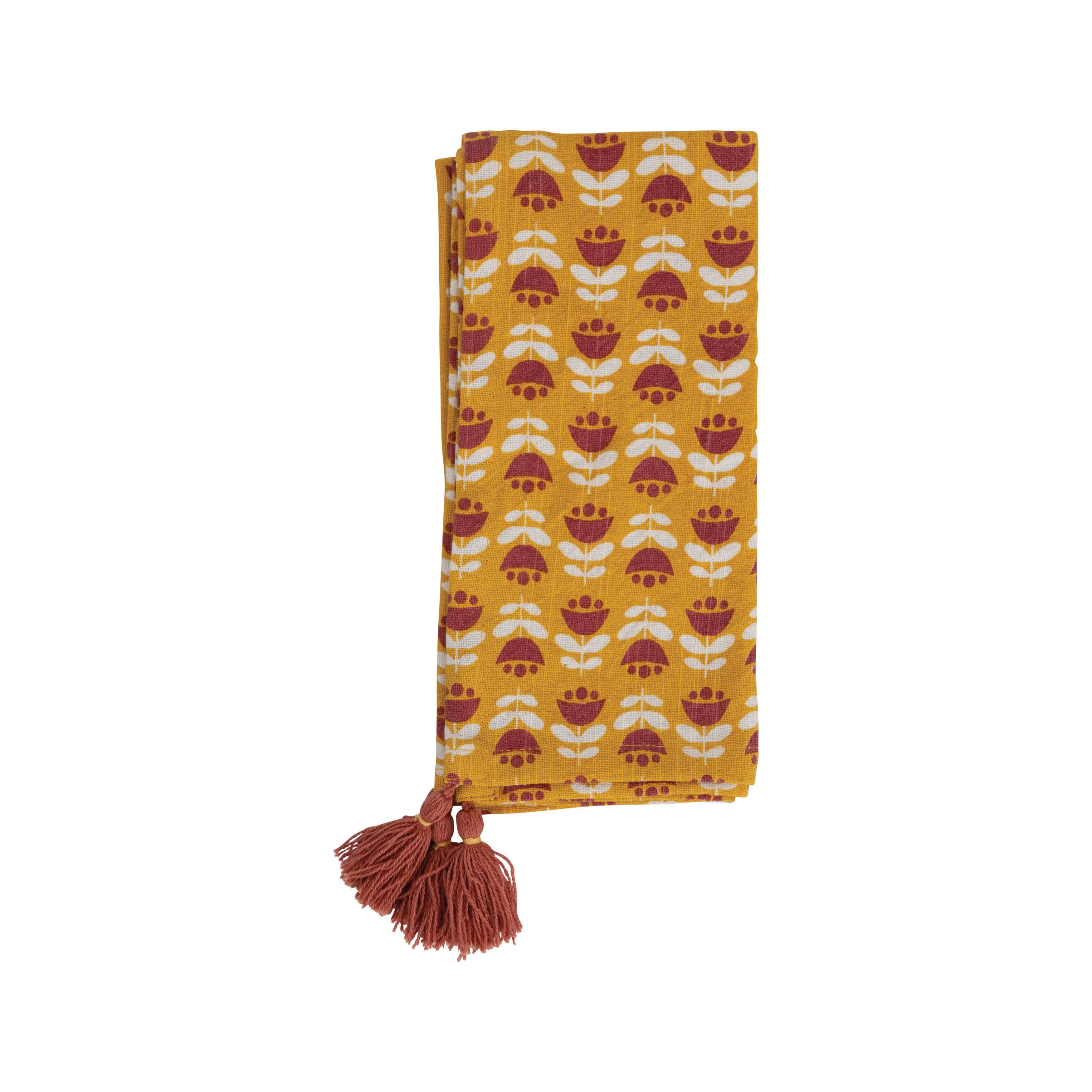 towel
tassels
tabletop
table top
napkins
linens
Home
holiday gift
handtowl
gift idea
flowers
entertaining
dining essentials
Colorful
cloth napkins
India
Cotton
Yellow
Floral
Kitchen