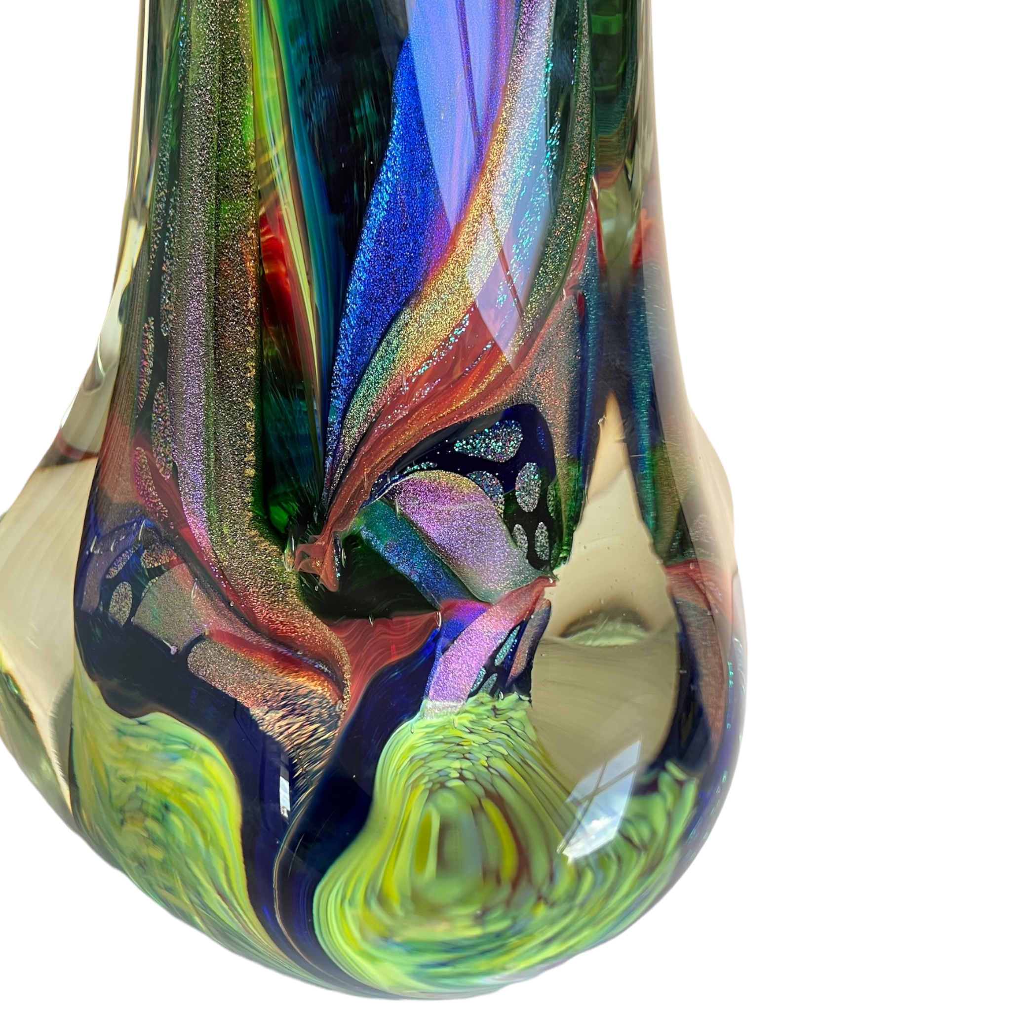 Tall Art Glass Sculpture by Rollin Karg
