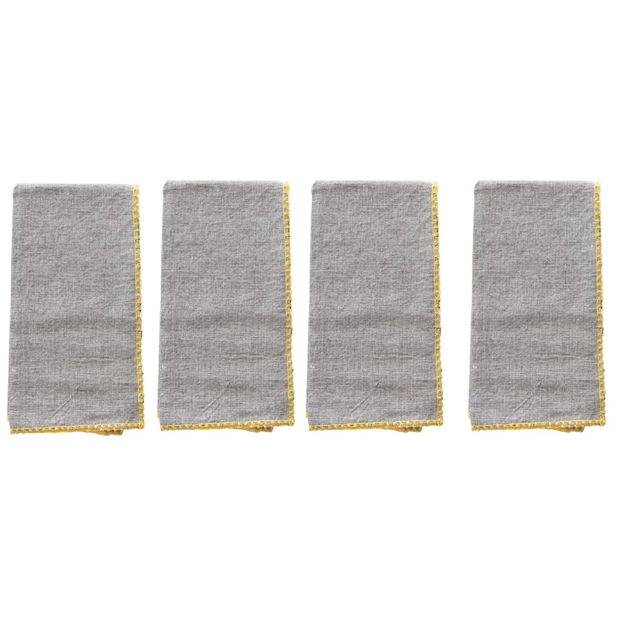 Yellow
towel
tabletop
table top
napkins
linens
Kitchen
India
Home
holiday gift
gift idea
flowers
entertaining
dining essentials
Colorful
Cotton
embroidered
cloth napkins