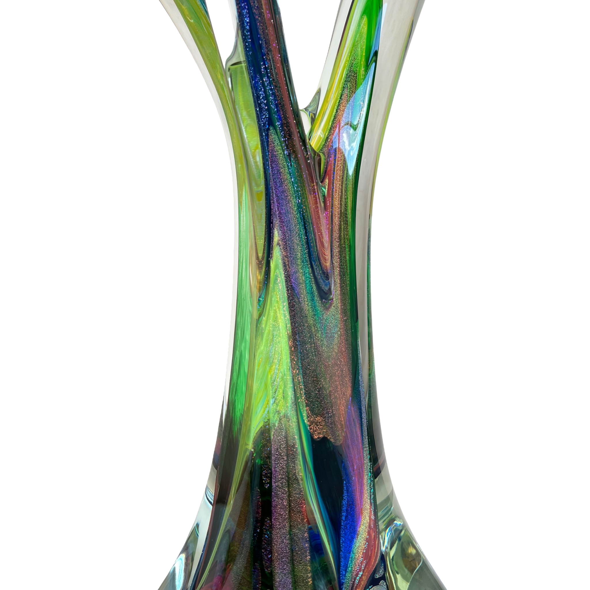Tall Art Glass Sculpture by Rollin Karg
