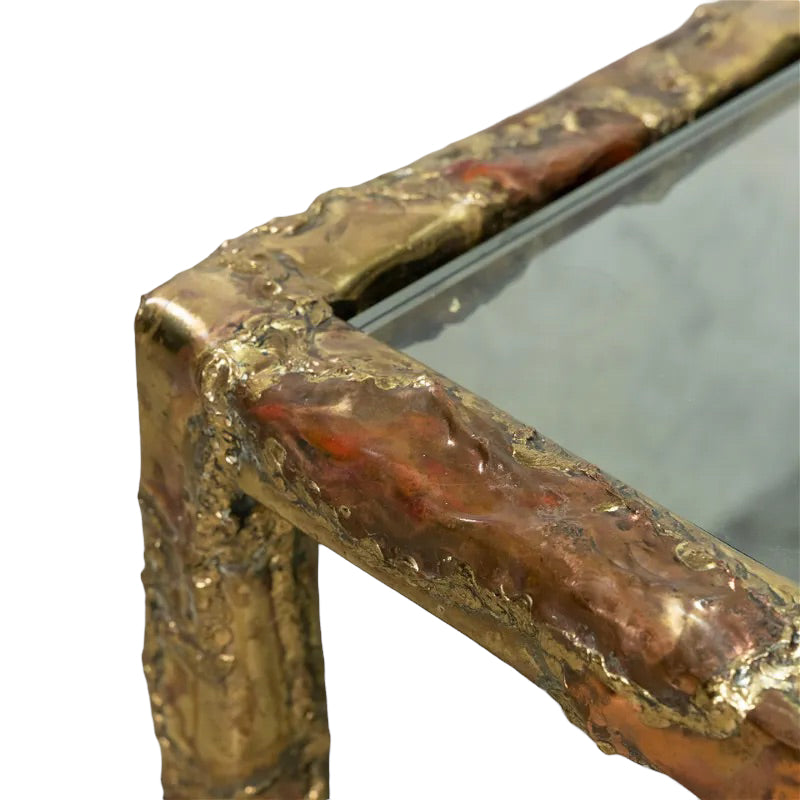 tabletop
table base
Table
Steel
smoked glass
Silas Seandel
Side table
metallic
Metal
living room
Living
Home
glass top
Glass
Copper
Coffee table
Brutalist
Brass
1970s