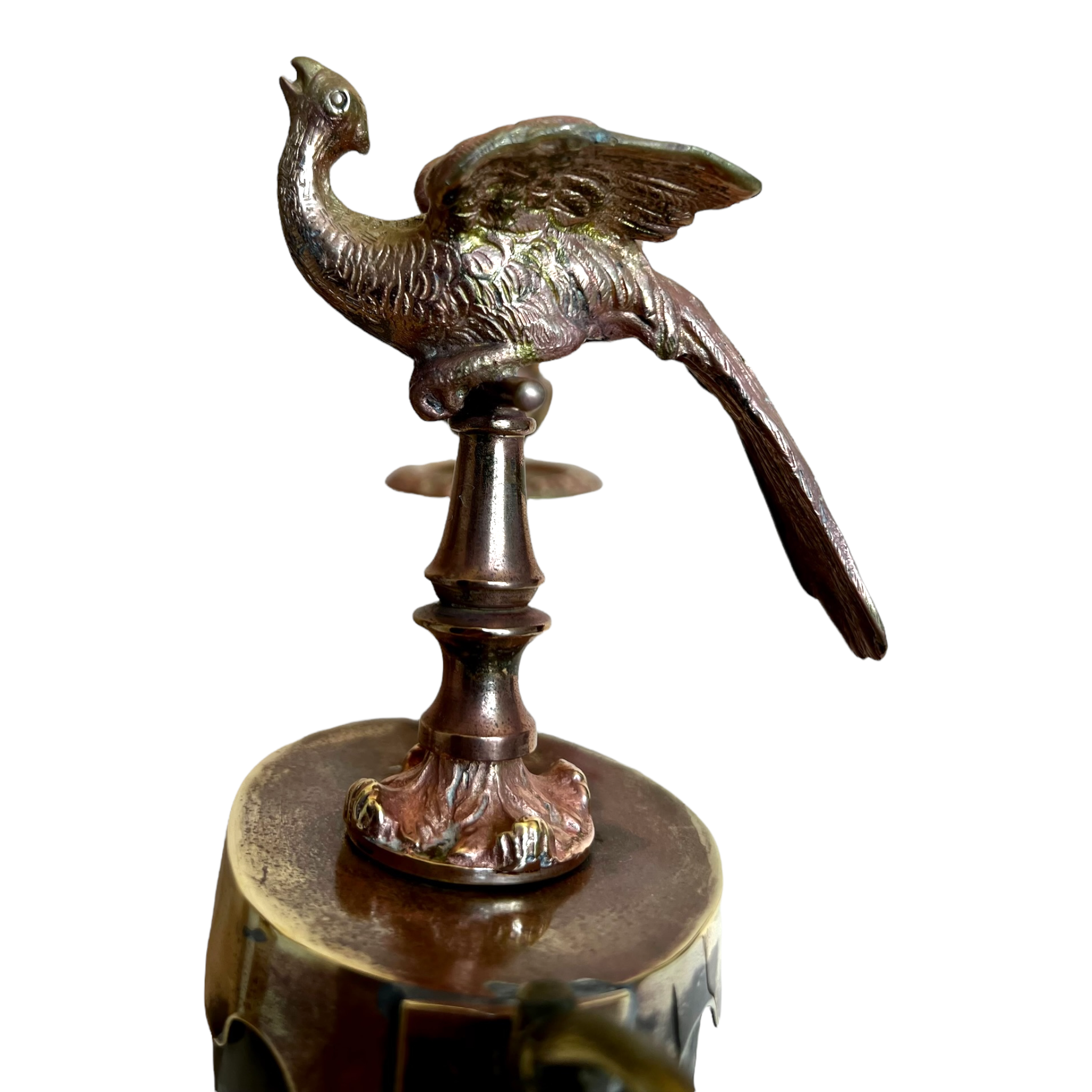 Vintage
tabletop
Table Top
Spooky
rio
Mexico
metallic
Metal
living room
Home
Gold
French
dining
Copper
candleholder
candelabra
Bronze
birds
art under 1000
Animals
France