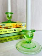 Table Top
Postmodern
living room
Home
green
Glass
gift idea
dining room
Colorful
candleholder
uranium glass
retro
neon glass