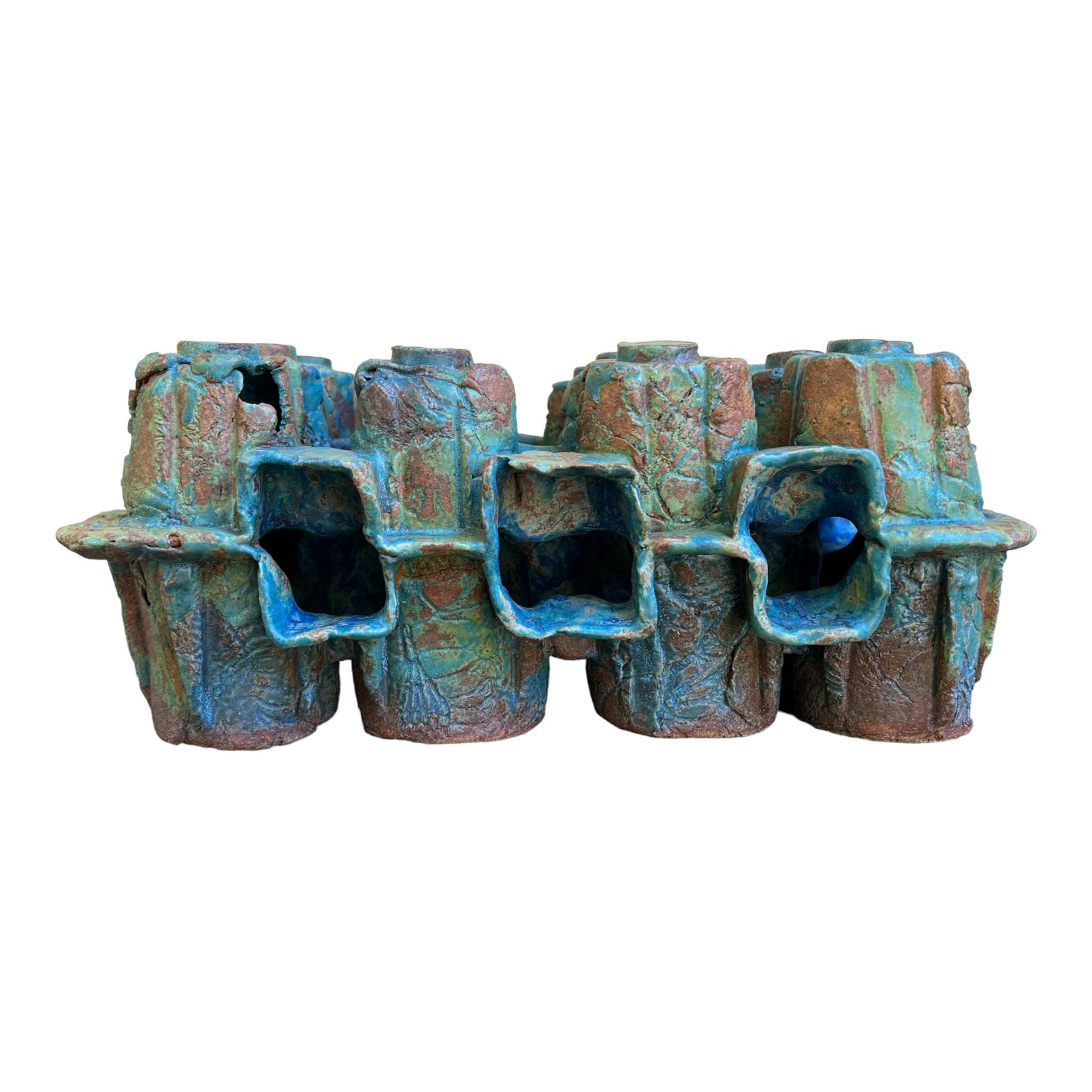 Table Top
Spooky
Sculpture
sculptural
Rick Van Dyke
Pottery
Local artist
Home
entertaining
Colorful
Ceramic
blue and green
austin artist
Texas artist
outdoor
planter