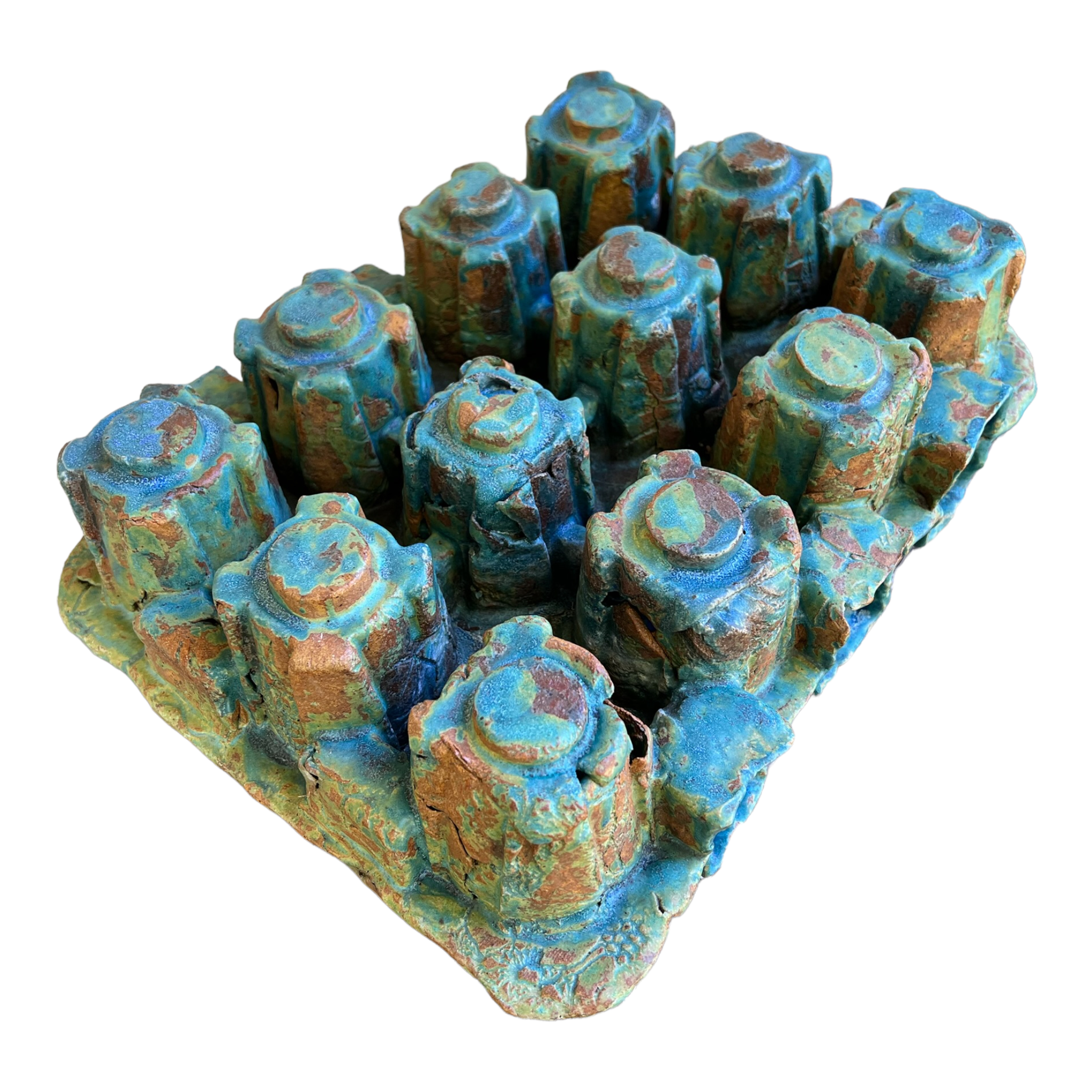 Table Top
Spooky
Sculpture
sculptural
Rick Van Dyke
Pottery
Local artist
Home
entertaining
Colorful
Ceramic
blue and green
austin artist
Texas artist
outdoor
planter