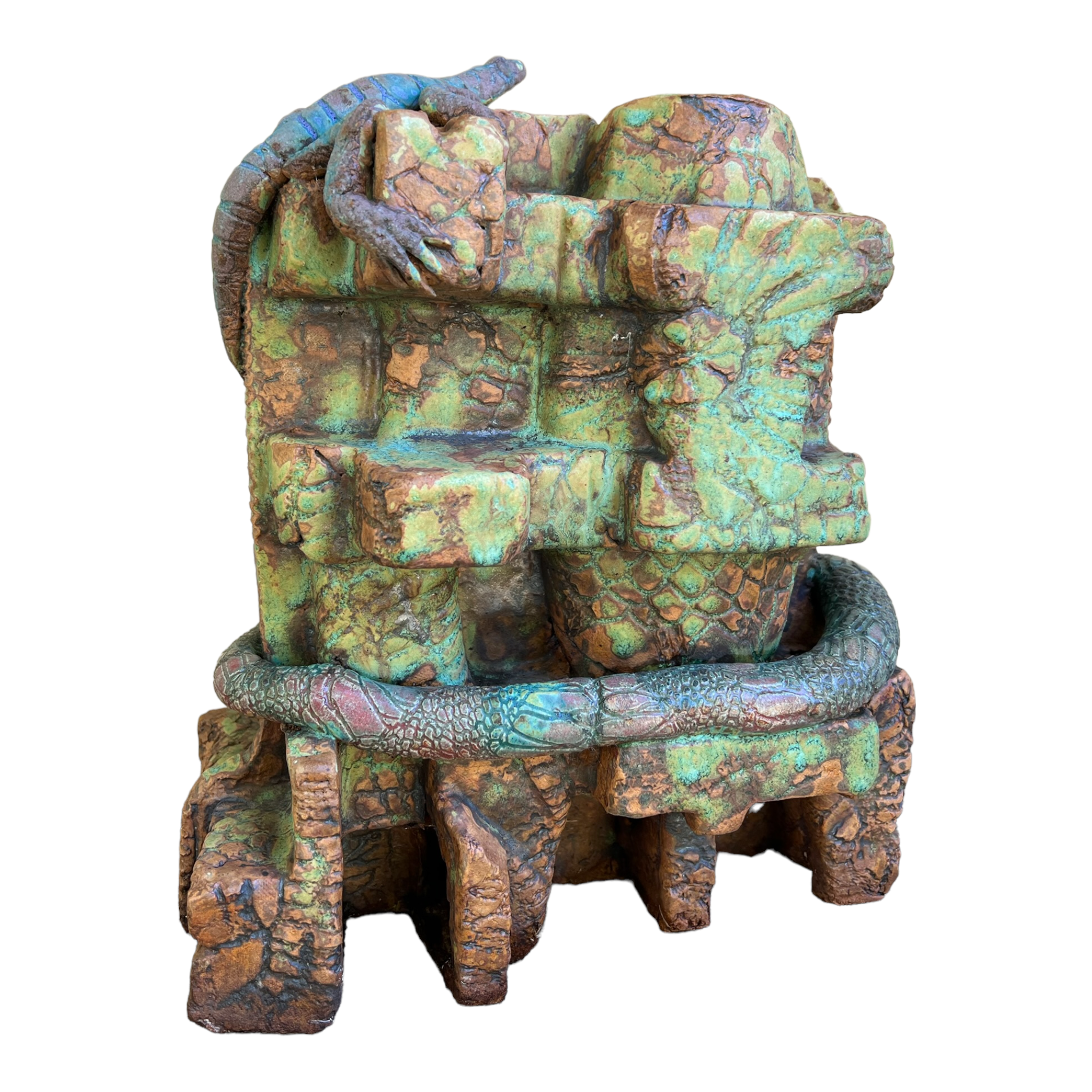 Table Top
Spooky
Snakes
serpent
Sculpture
sculptural
Rick Van Dyke
Pottery
Local artist
Local
lizards
Home
entertaining
Colorful
Ceramic
austin artist
austin
outdoor
planter