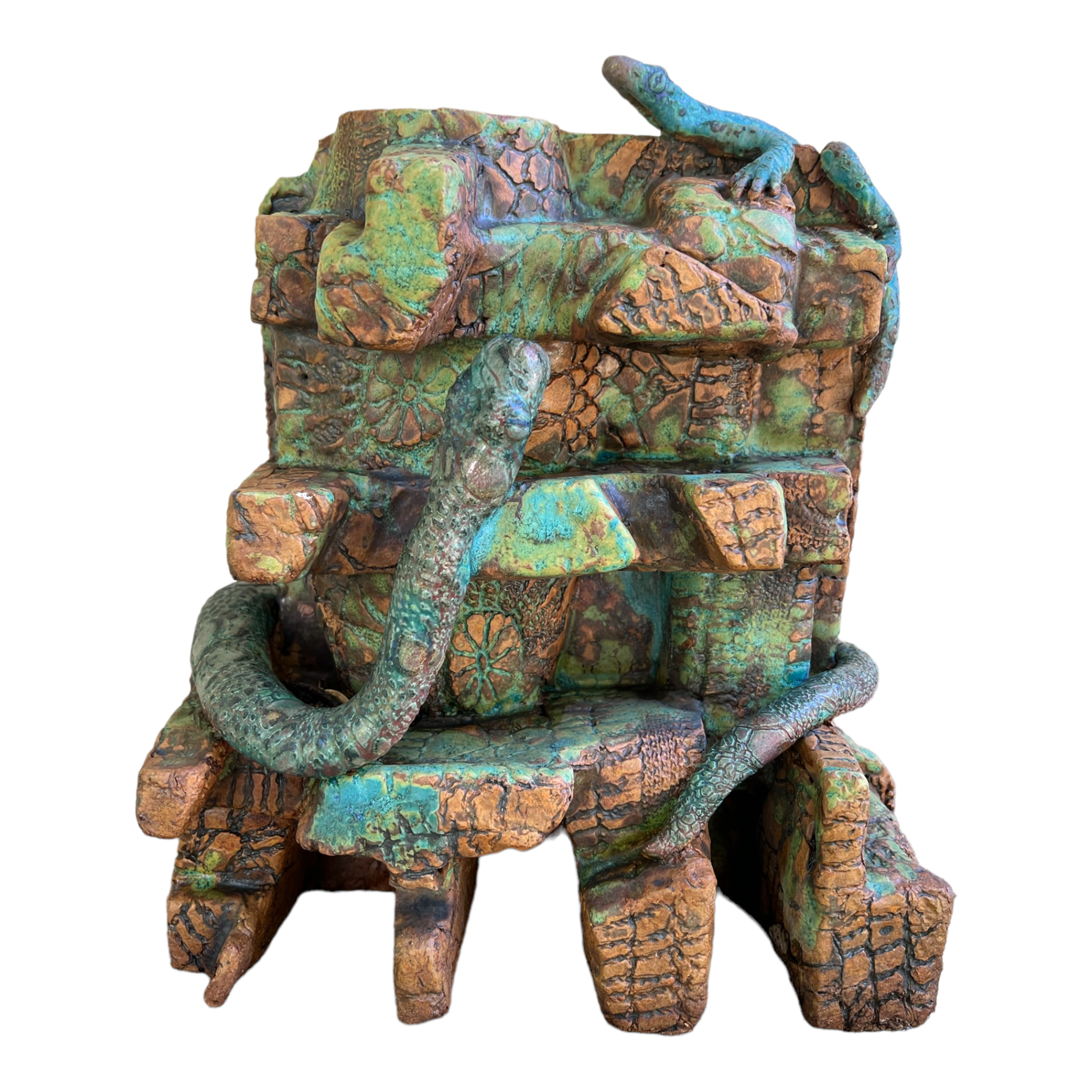 Table Top
Spooky
Snakes
serpent
Sculpture
sculptural
Rick Van Dyke
Pottery
Local artist
Local
lizards
Home
entertaining
Colorful
Ceramic
austin artist
austin
outdoor
planter