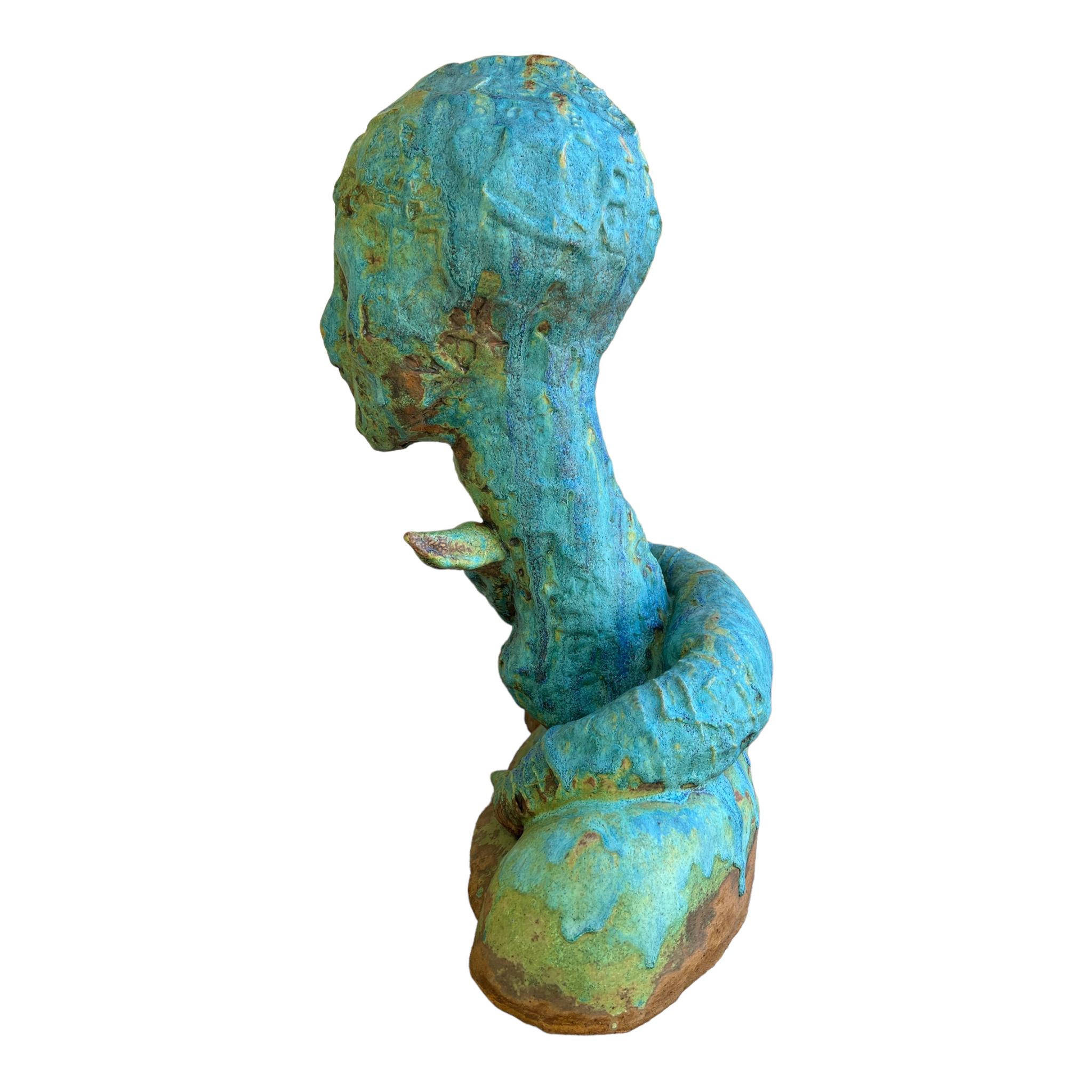 Table Top
The Charmer Sculpture by Rick Van Dyke
Sculpture by Rick Van Dyke
The Charmer Sculpture by Rick Van Dyke austin 
Austin ceramics
Austin pottery
Rick Van Dyke Austin
Spooky
Sculpture
sculptural
Rick Van Dyke
Pottery
Local artist
Local
Home
entertaining
Colorful
Ceramic
blue and green
austin artist
Texas artist
Contemporary