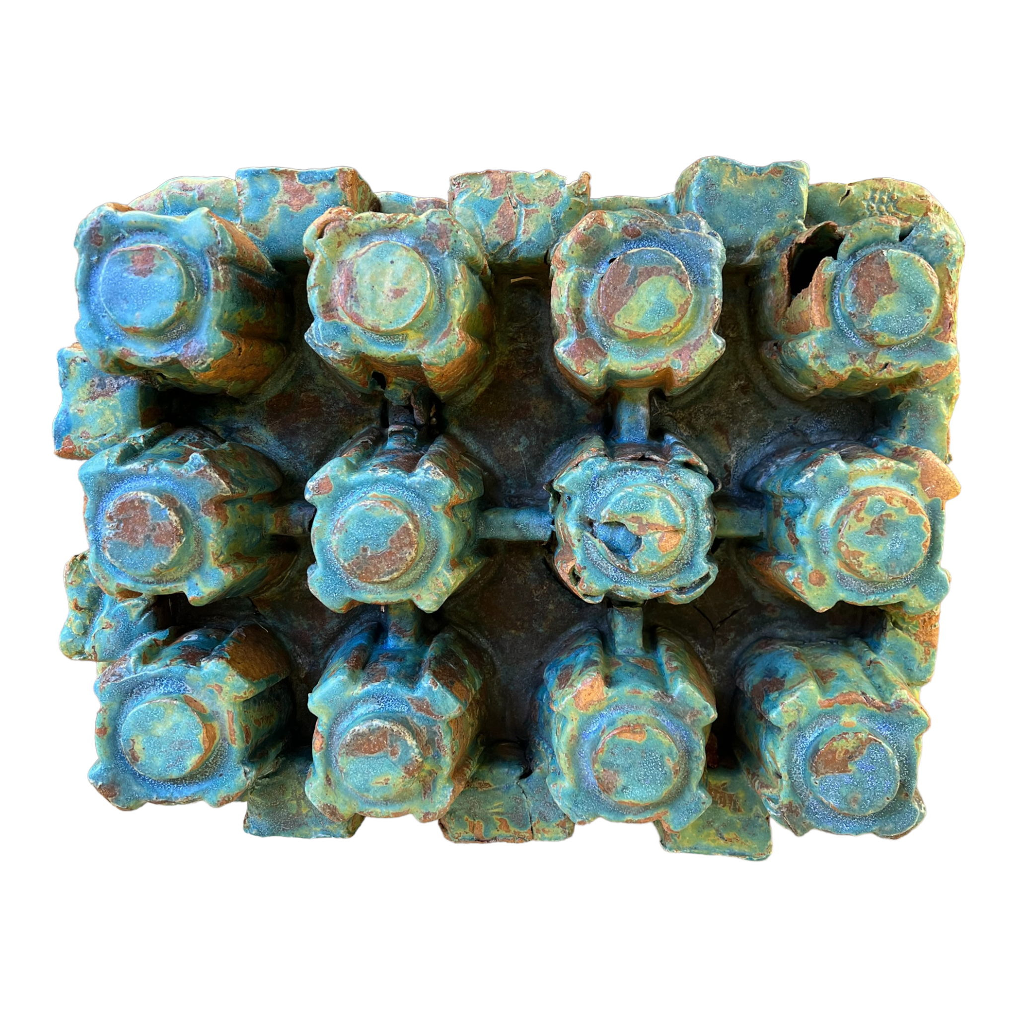 “The Village” sculpture by Rick Van Dyke, modern artwork with abstract, flowing forms. Excellent condition.