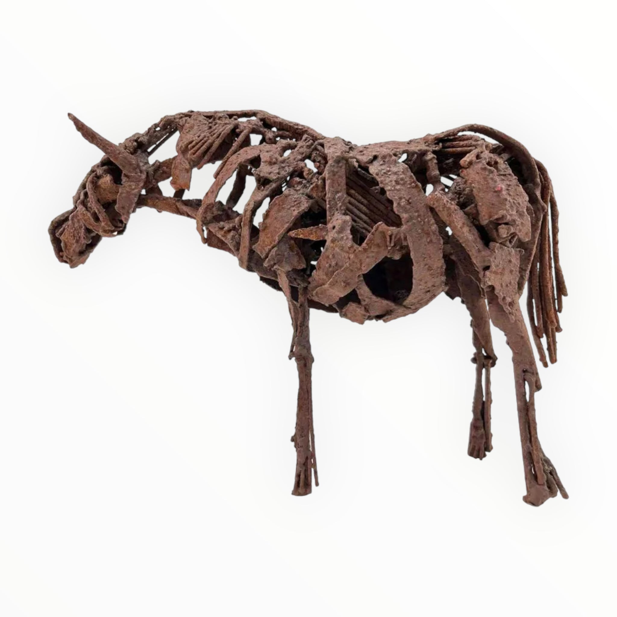 welded
Steel
Spooky
Sculpture
patina
original art
original
Nina Scott Hansen
modern
metal
Horse
home
gift idea
Contemporary
Brutalist
Art
Animals