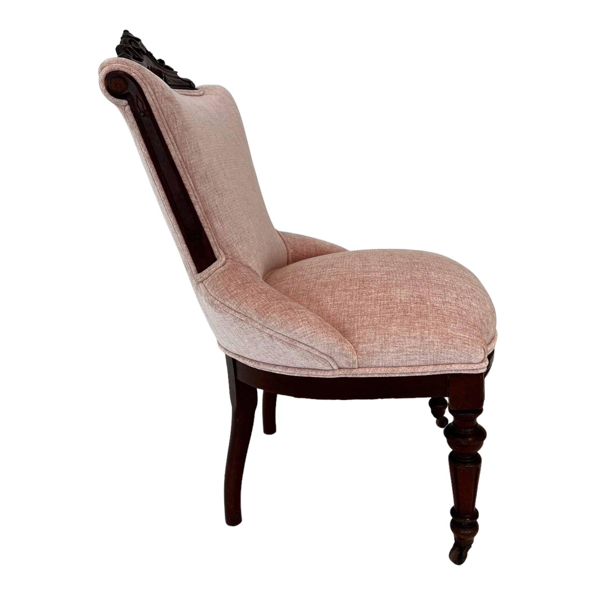 wood
Vintage
Victorian
pink
parlor chair
Hand carved
Chair
accent chair
19th century
carved
