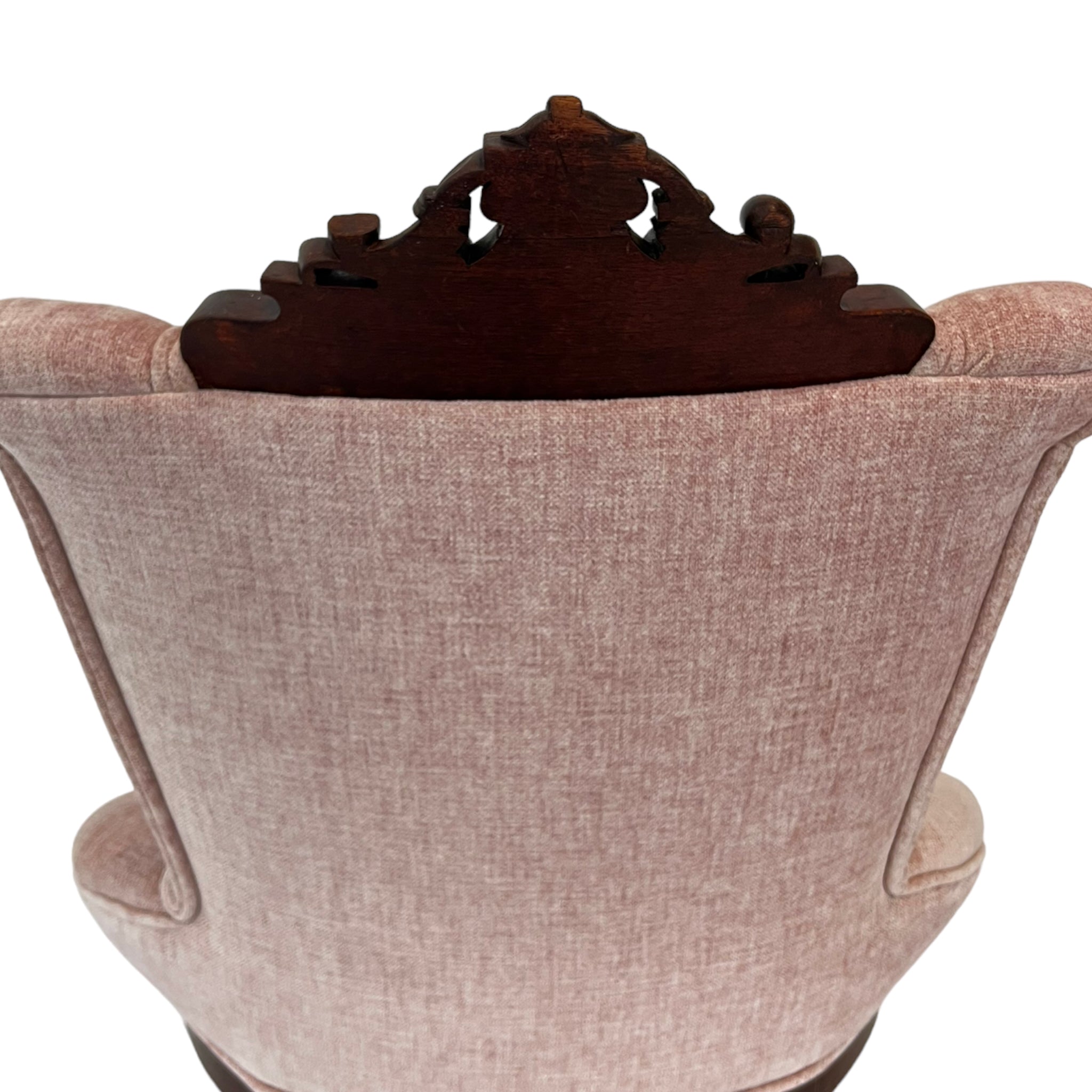 wood
Vintage
Victorian
pink
parlor chair
Hand carved
Chair
accent chair
19th century
carved