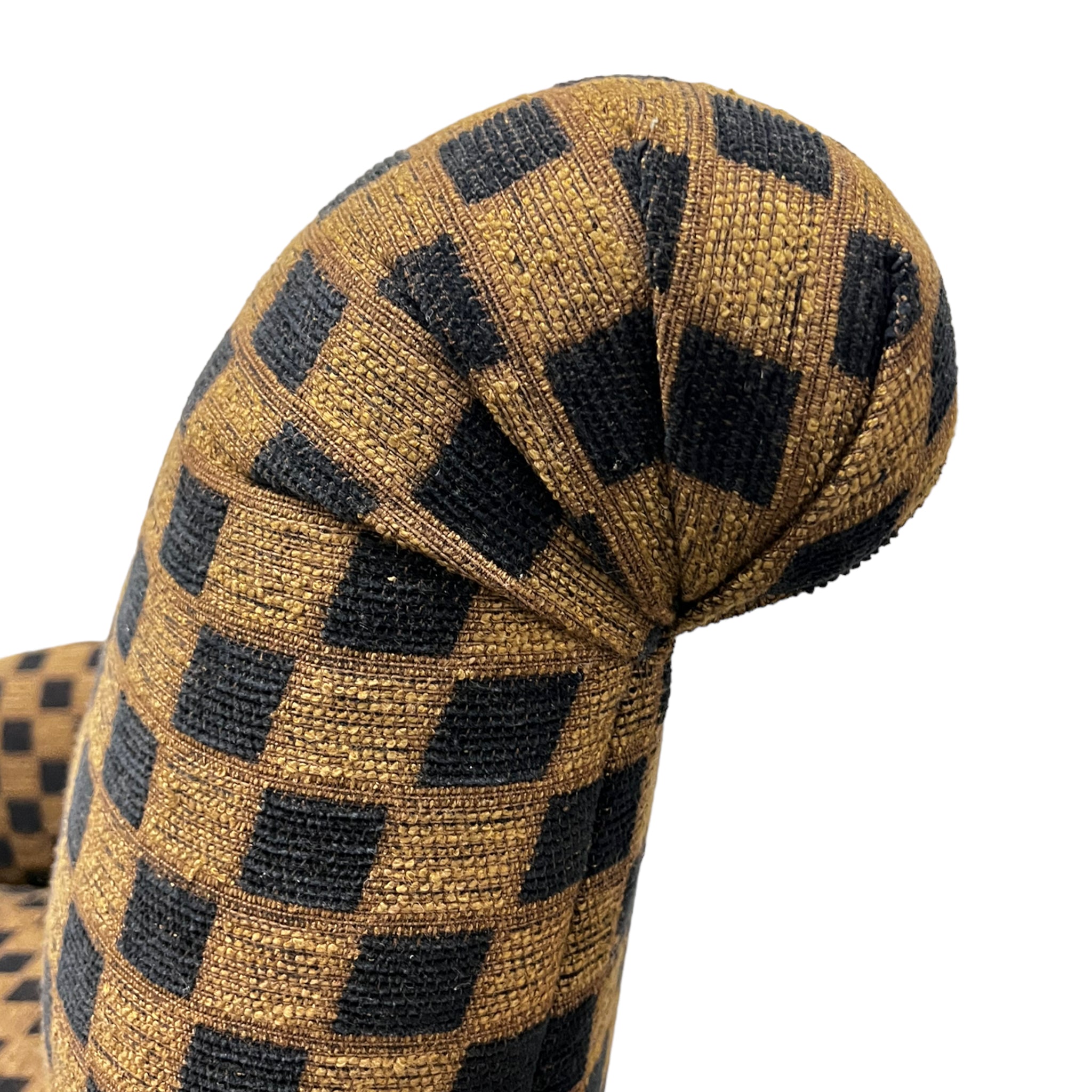 slipper chair
sleigh back
rolling chair
large chair
geometric
Dining chair
checkered
checker
chairs
Chair
arm chairs
accent chair
1980s
upholstered
Set
Chrome