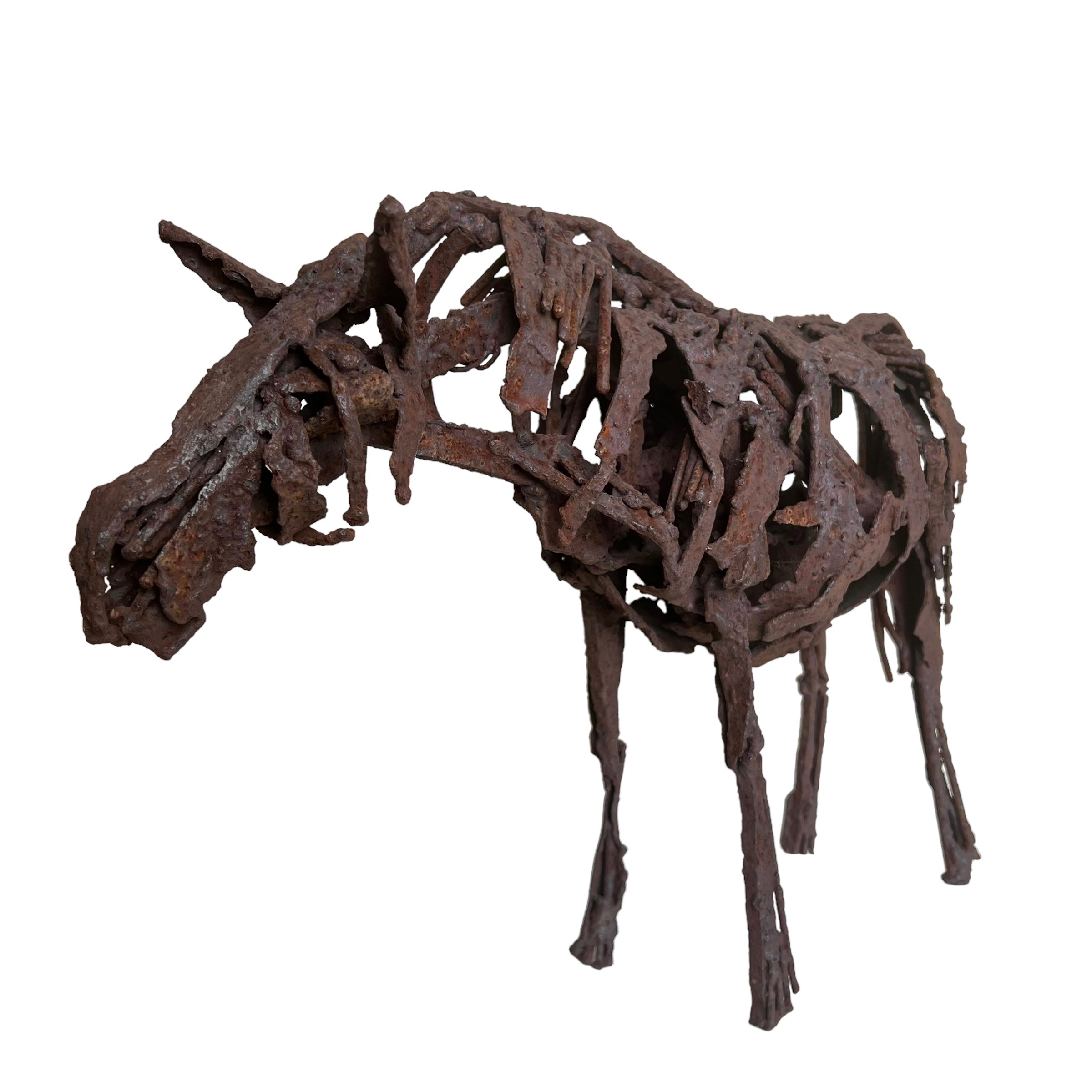 welded
Steel
Spooky
Sculpture
patina
original art
original
Nina Scott Hansen
modern
metal
Horse
home
gift idea
Contemporary
Brutalist
Art
Animals