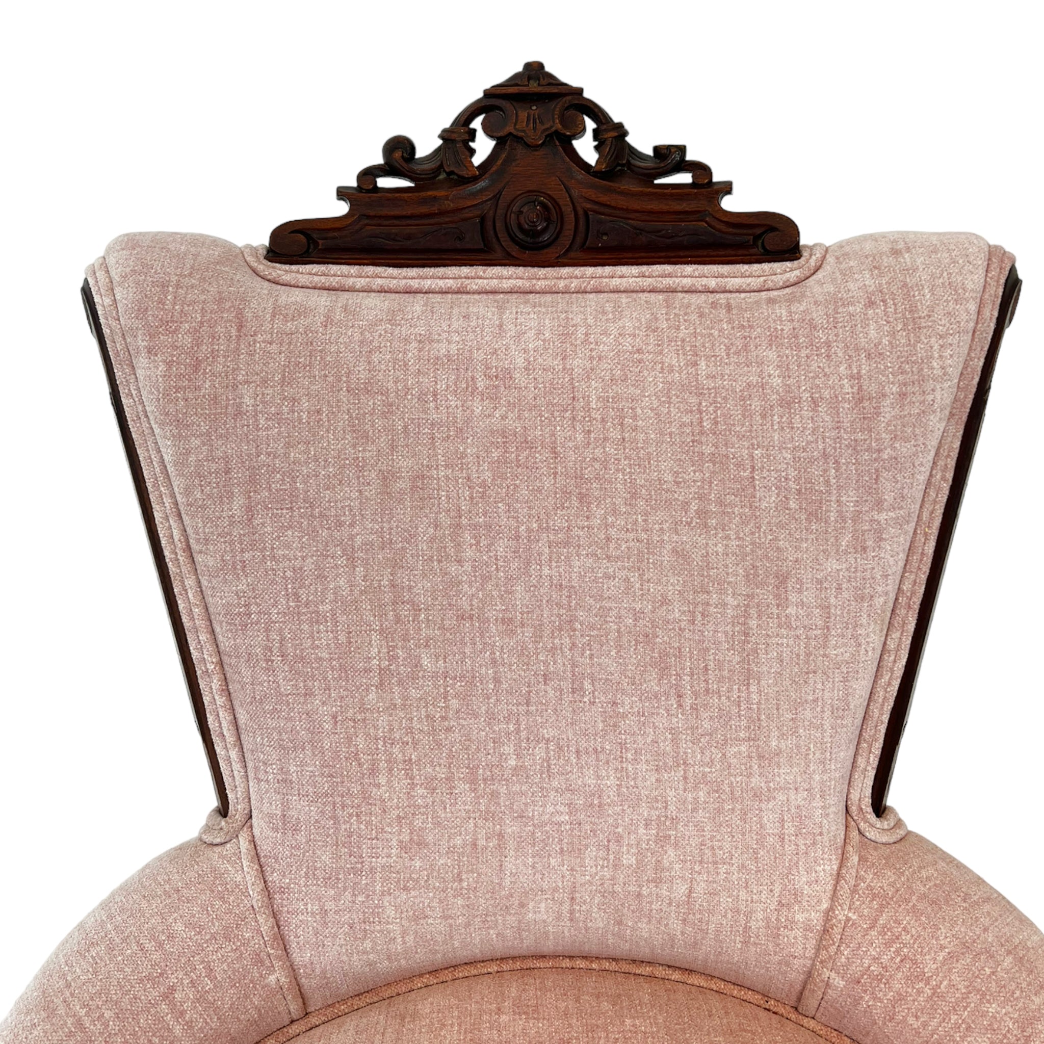 wood
Vintage
Victorian
pink
parlor chair
Hand carved
Chair
accent chair
19th century
carved