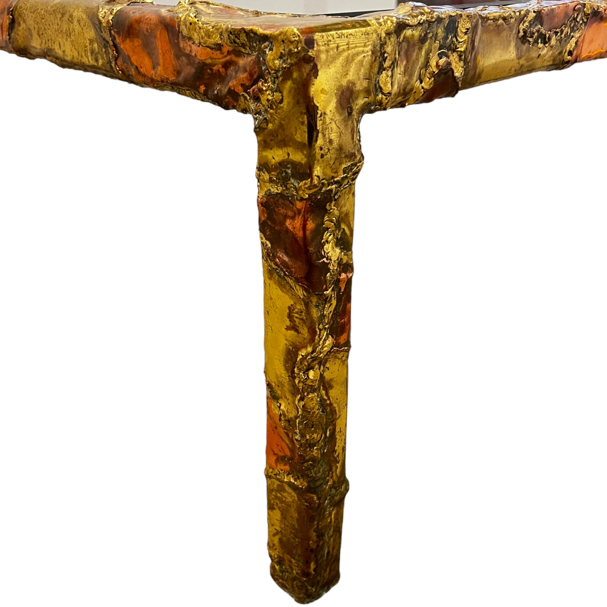 tabletop
table base
Table
Steel
smoked glass
Silas Seandel
Side table
metallic
Metal
living room
Living
Home
glass top
Glass
Copper
Coffee table
Brutalist
Brass
1970s